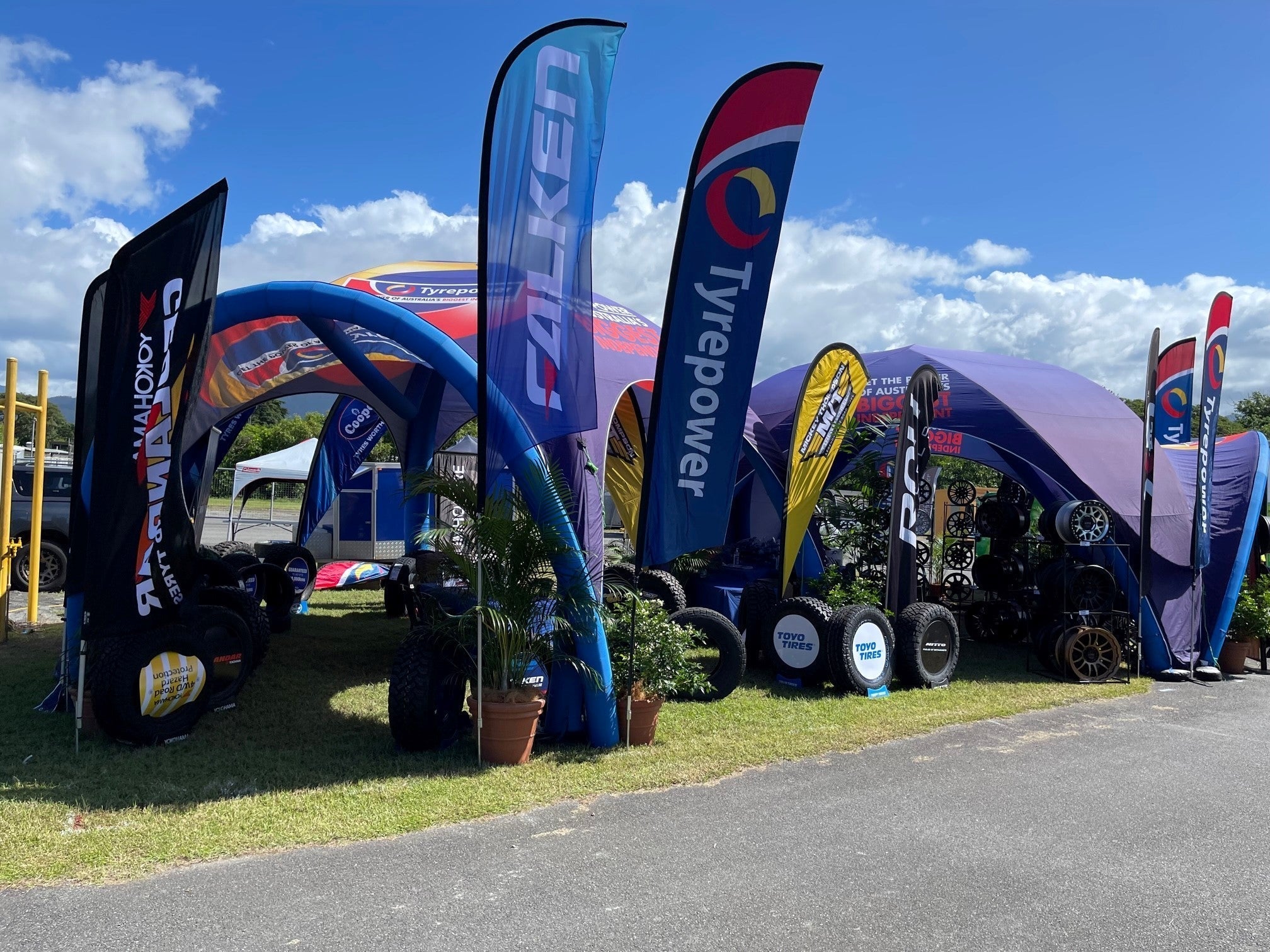 tyerpower cairns expo printed inflatables emx banners