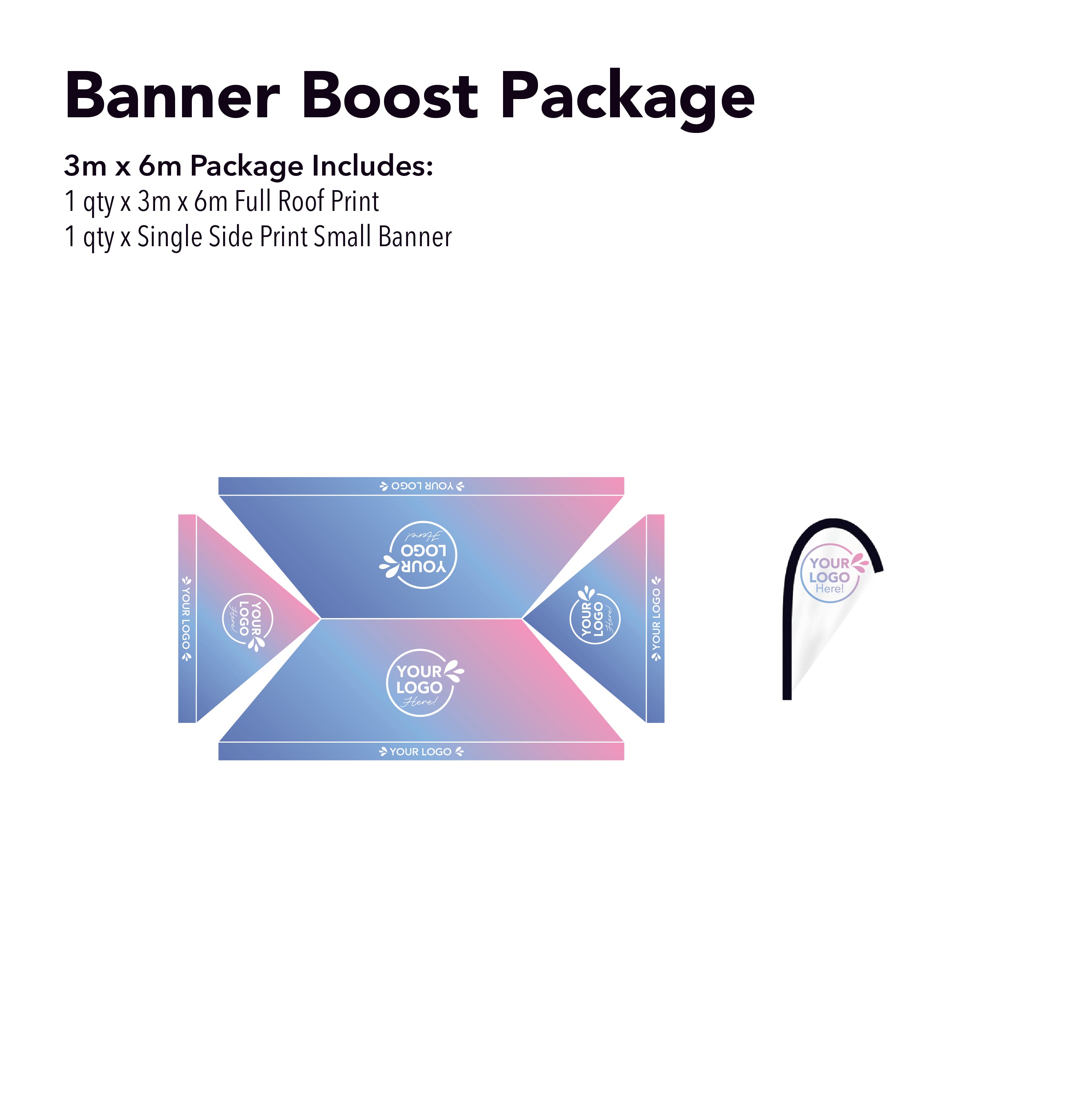 3m x 6m Printed Folding Marquee | Banner Boost Package