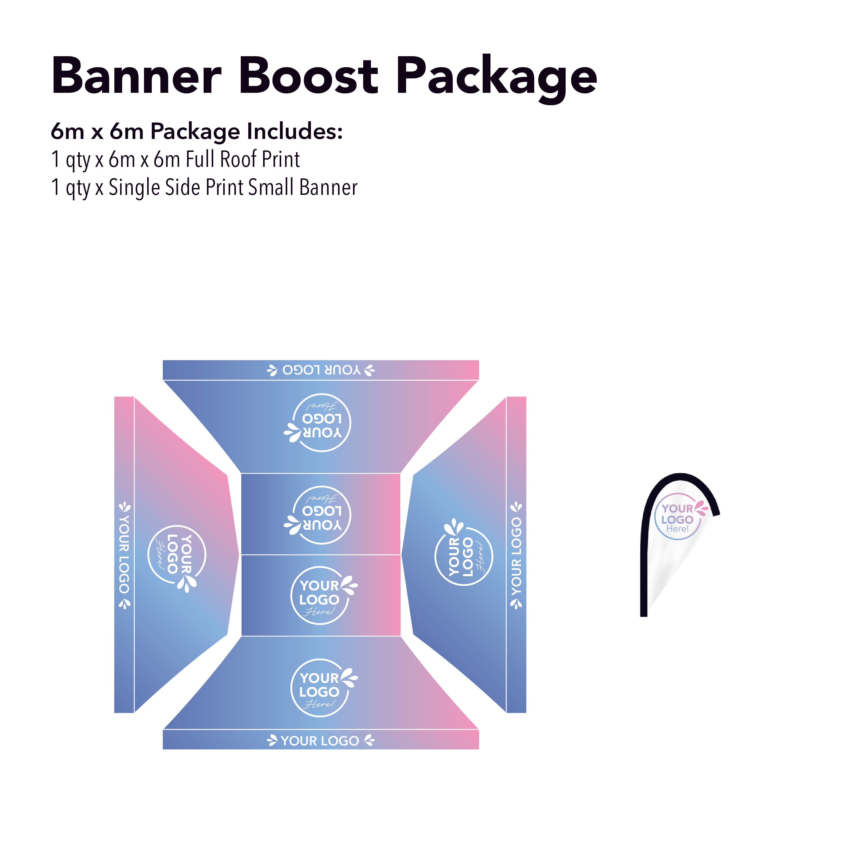 6m x 6m Printed Folding Marquee | Banner Boost Package