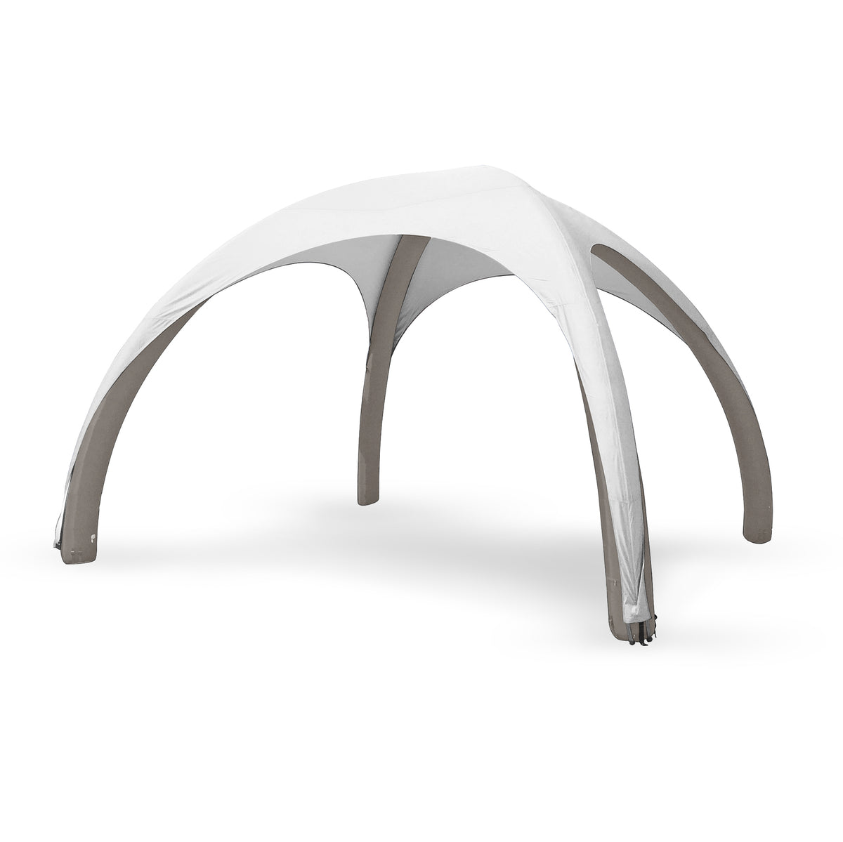 6m x 6m Alpha White High Pressure Inflatable Arch-Shaped Tent with Gray Frame | Extreme Marquees