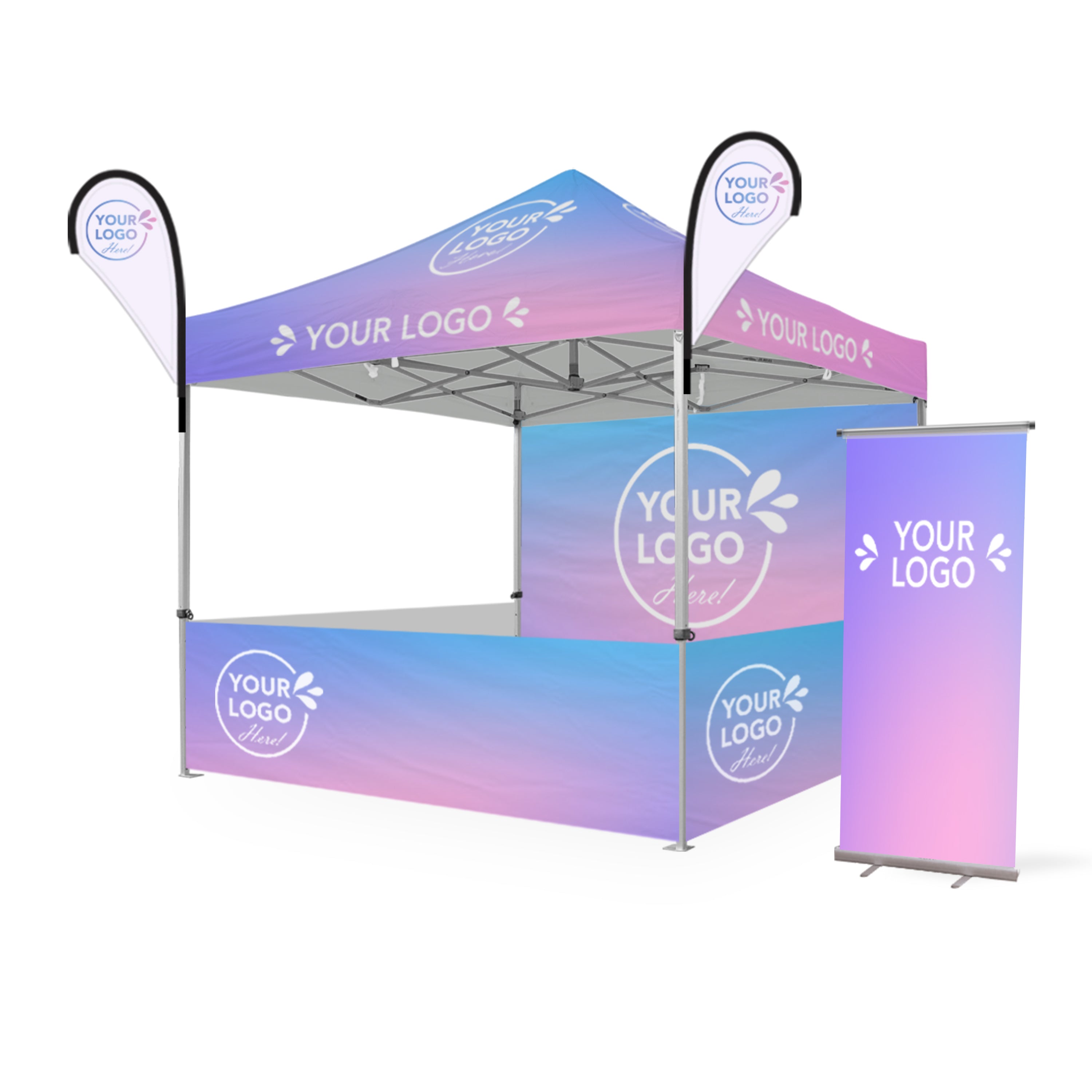 3m x 3m Printed Folding Marquee | Complete Event Package