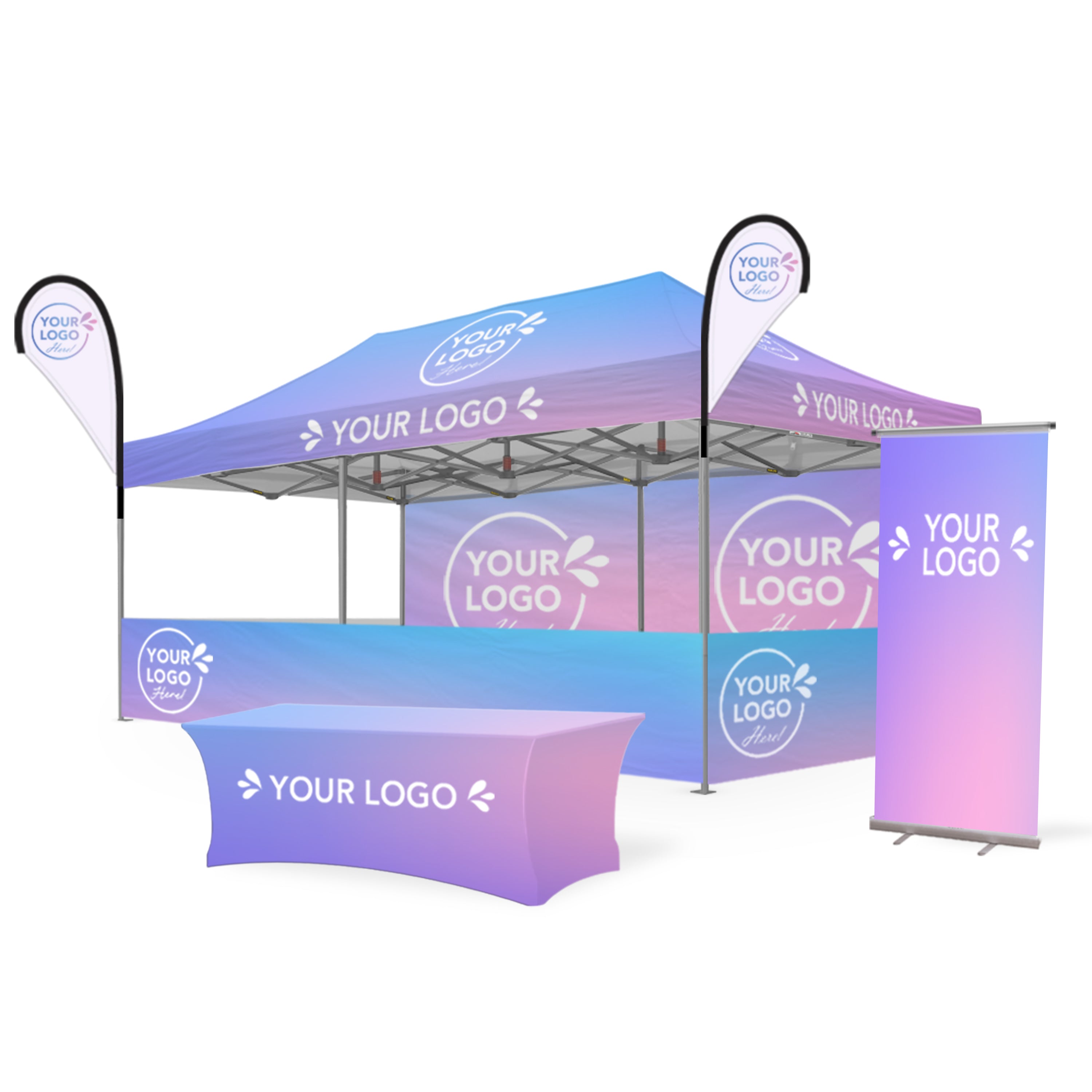 3m x 6m Printed Folding Marquee | Custom Elite Package