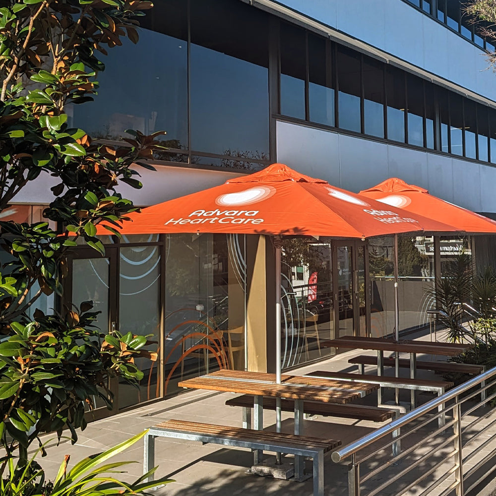 3m x 3m Custom Printed Saville Square | Umbrellas