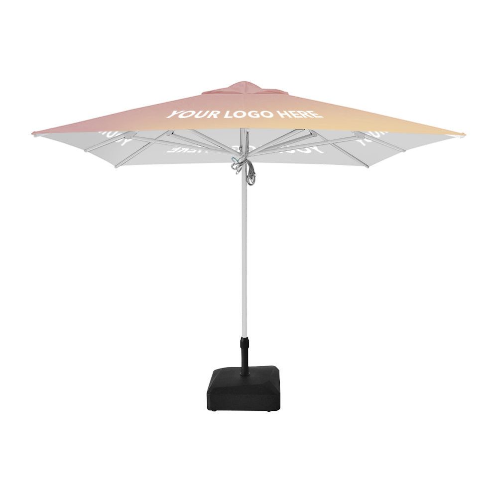 3m x 3m Custom Printed Saville Square | Umbrellas