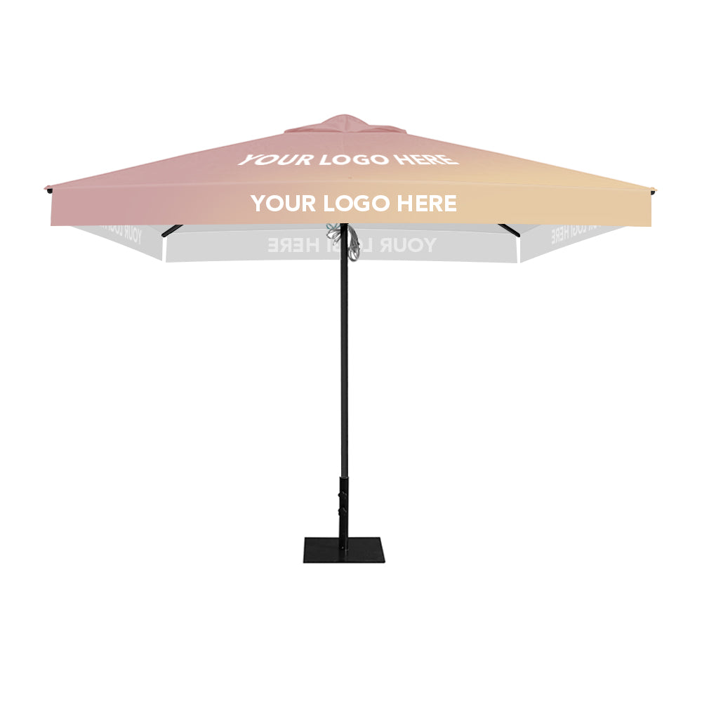 3m x 3m Custom Printed Saville Square | Umbrellas