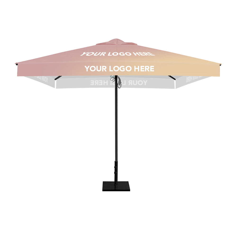 3m x 3m Custom Printed Saville Square | Umbrellas