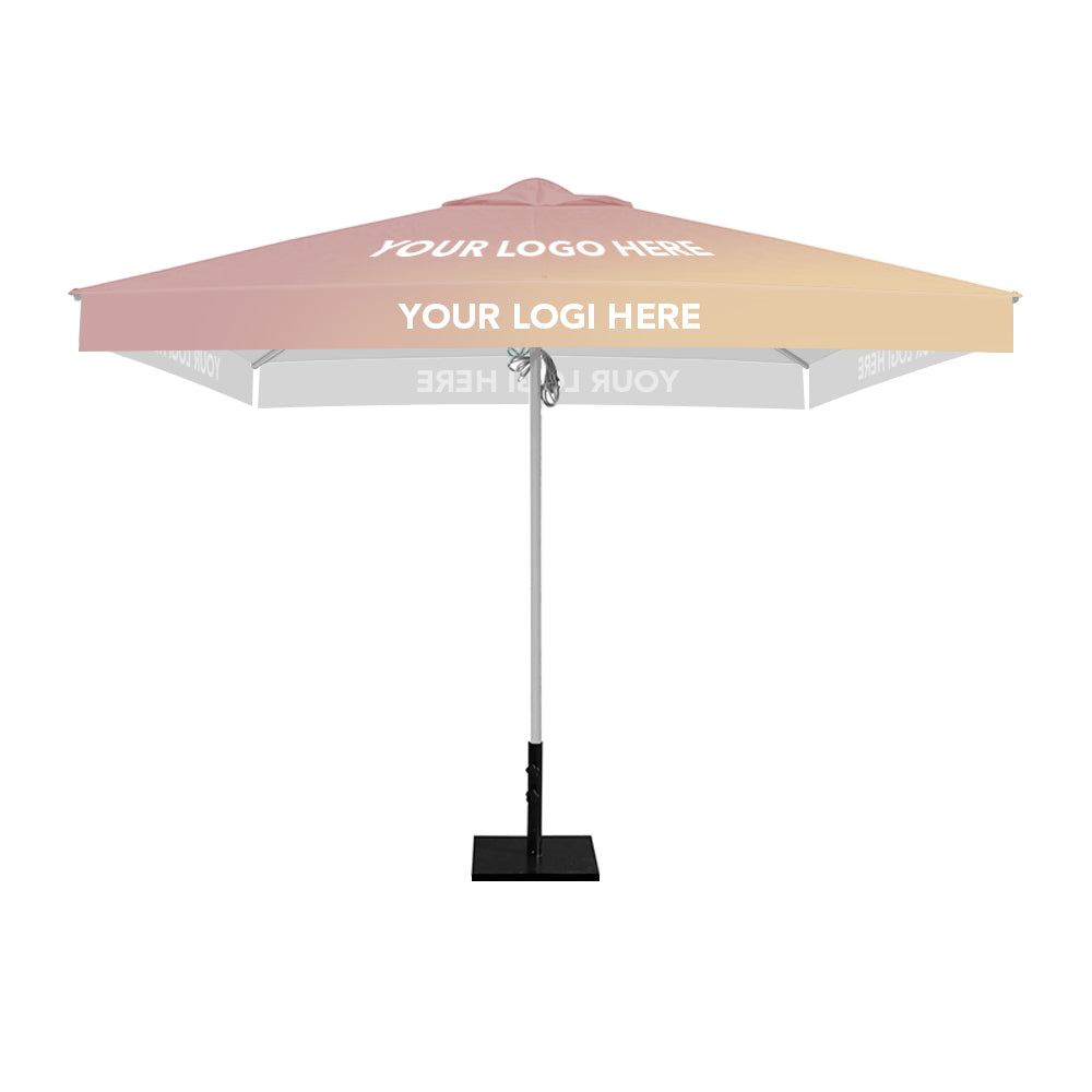 3m x 3m Custom Printed Saville Square | Umbrellas