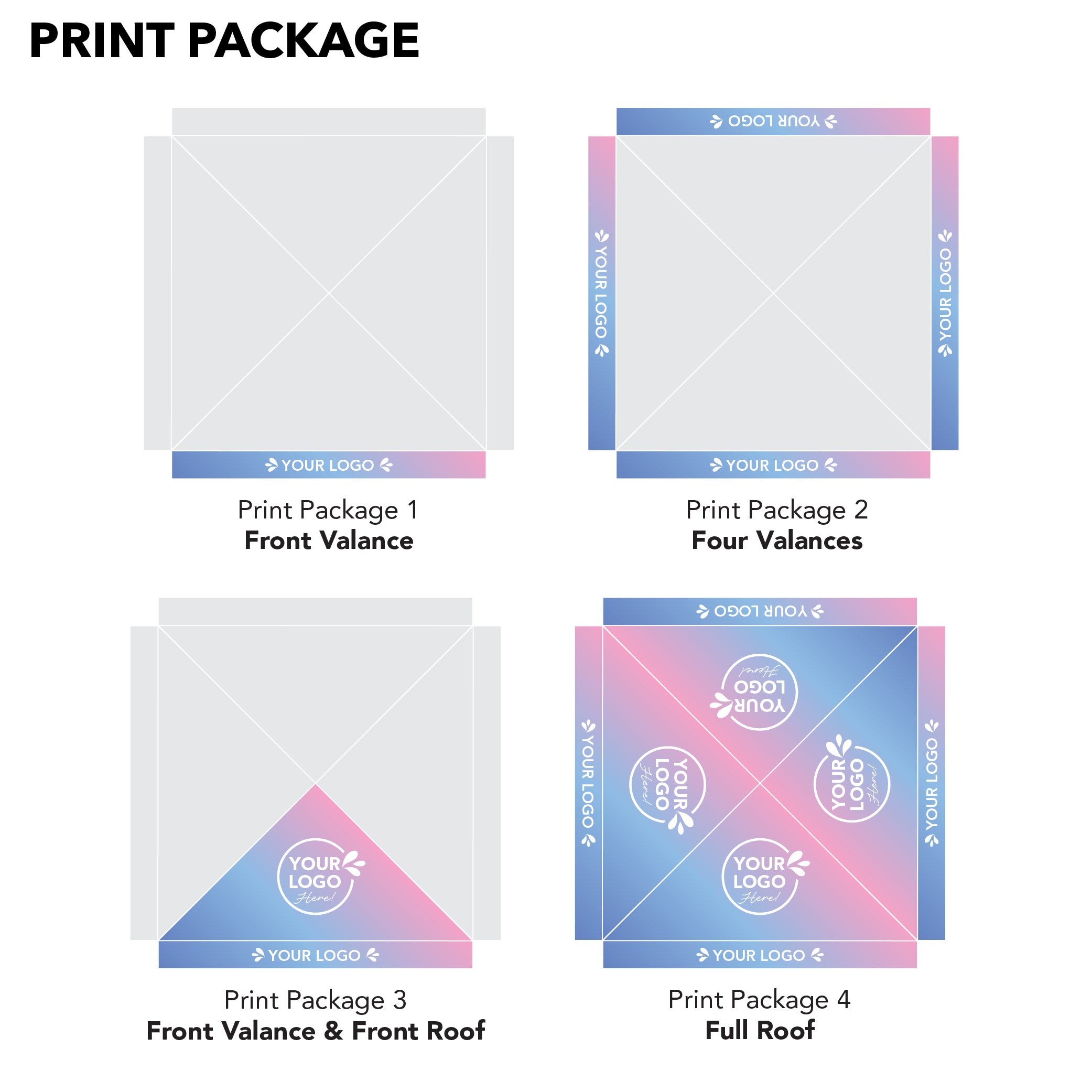 4m x 6m Printed Folding Marquee