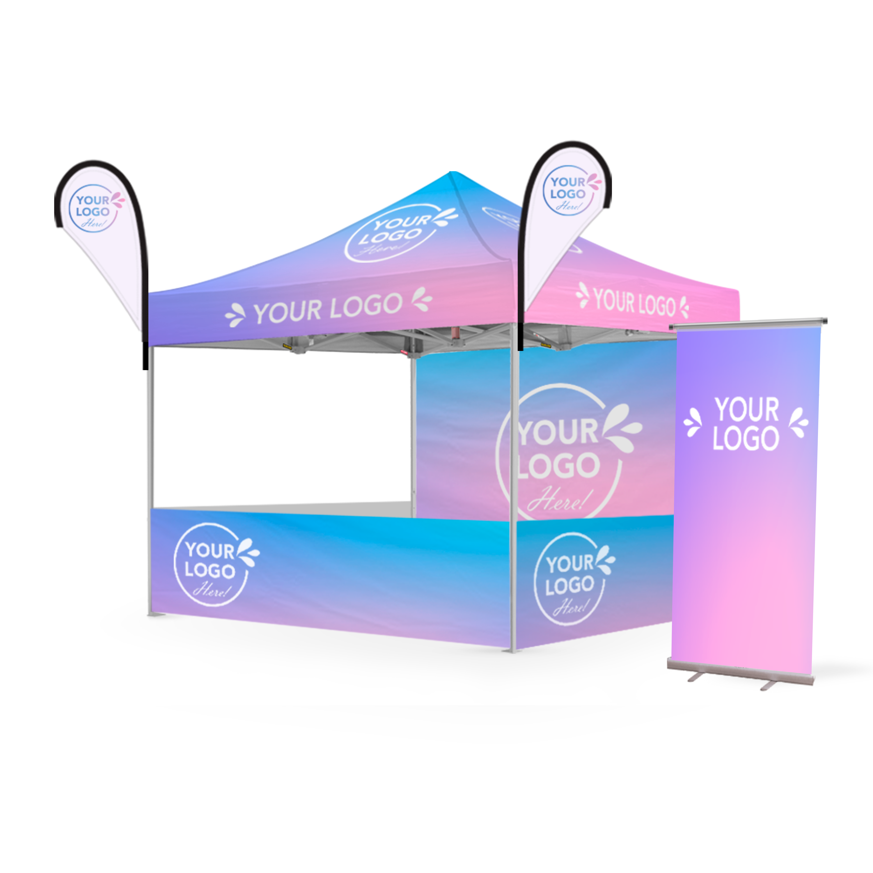 3m x 3m Printed Folding Marquee | Complete Event Package
