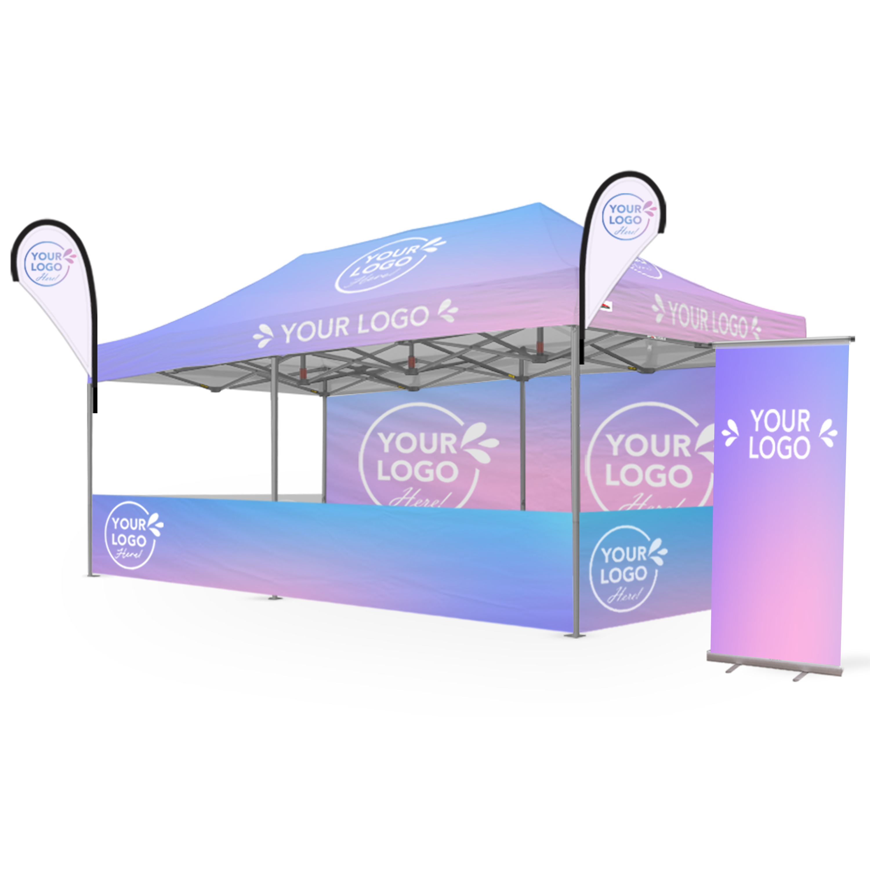 3m x 6m Printed Folding Marquee | Complete Event Package