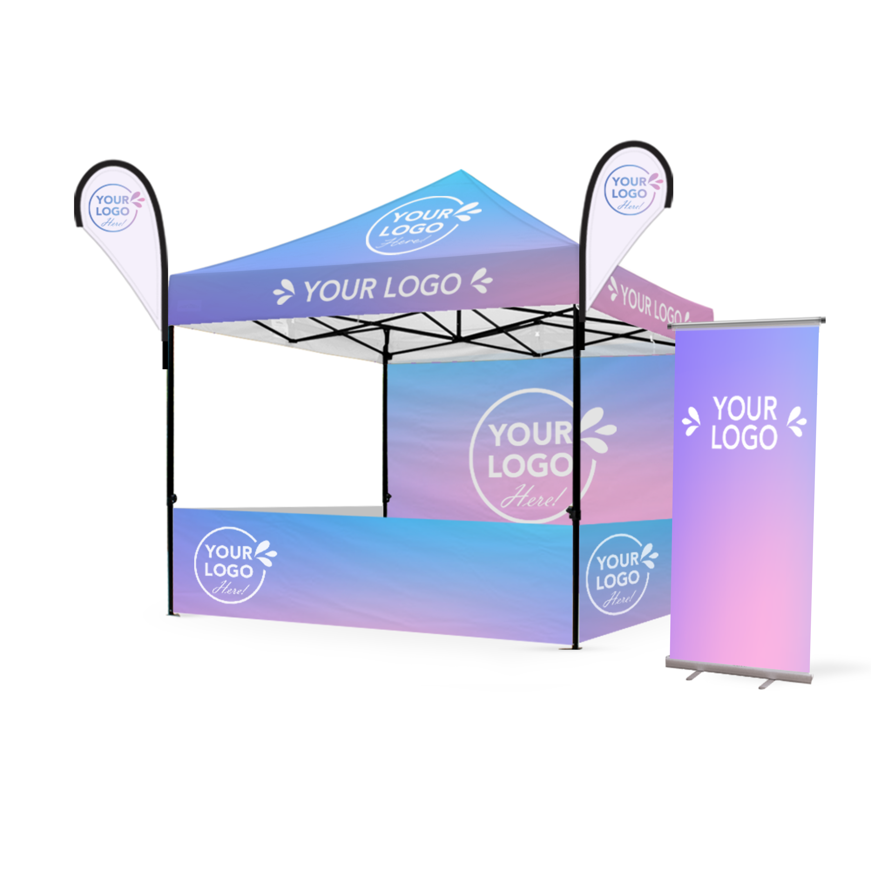 3m x 3m Printed Folding Marquee | Complete Event Package