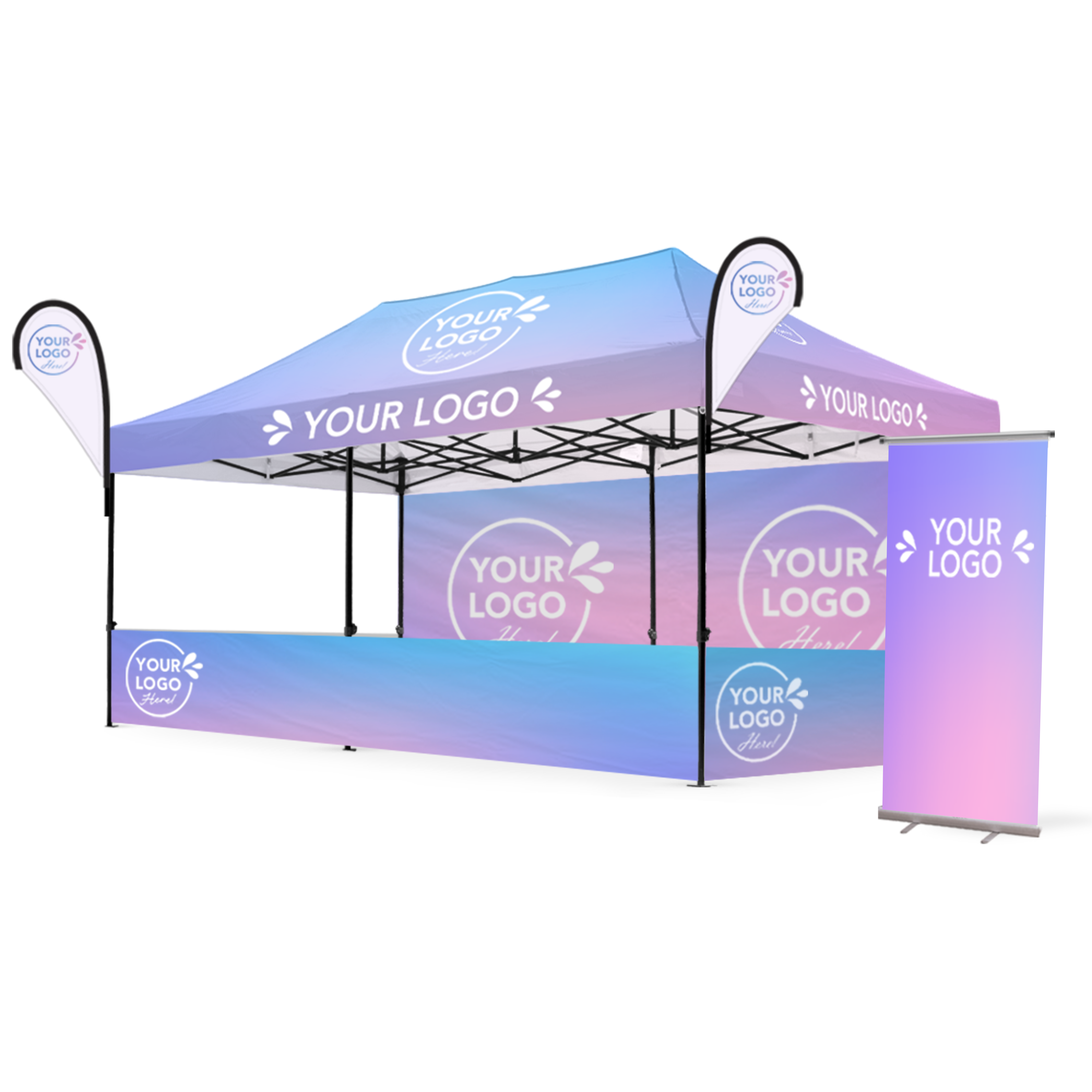 3m x 6m Printed Folding Marquee | Complete Event Package