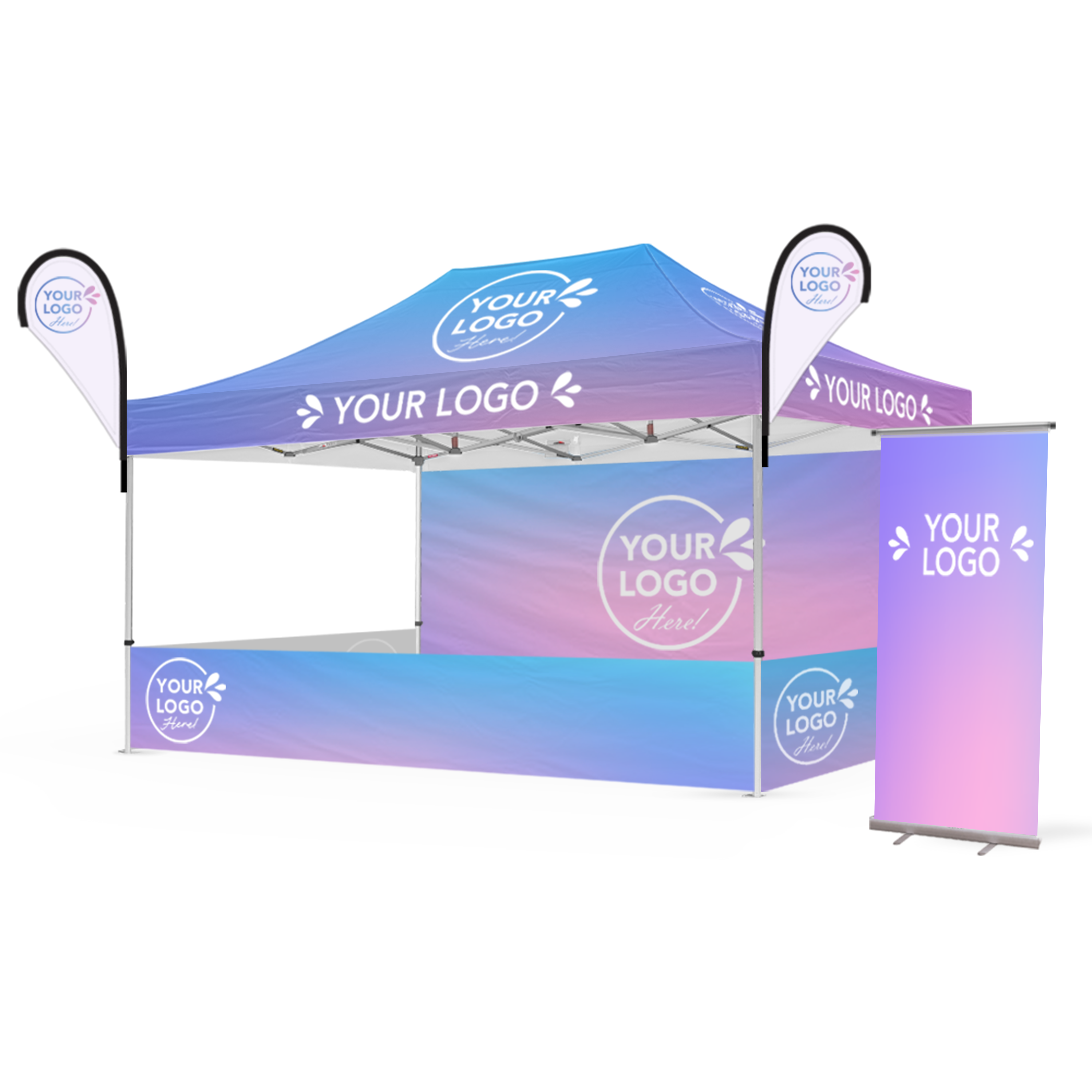 3m x 4.5m Printed Folding Marquee | Complete Event Package