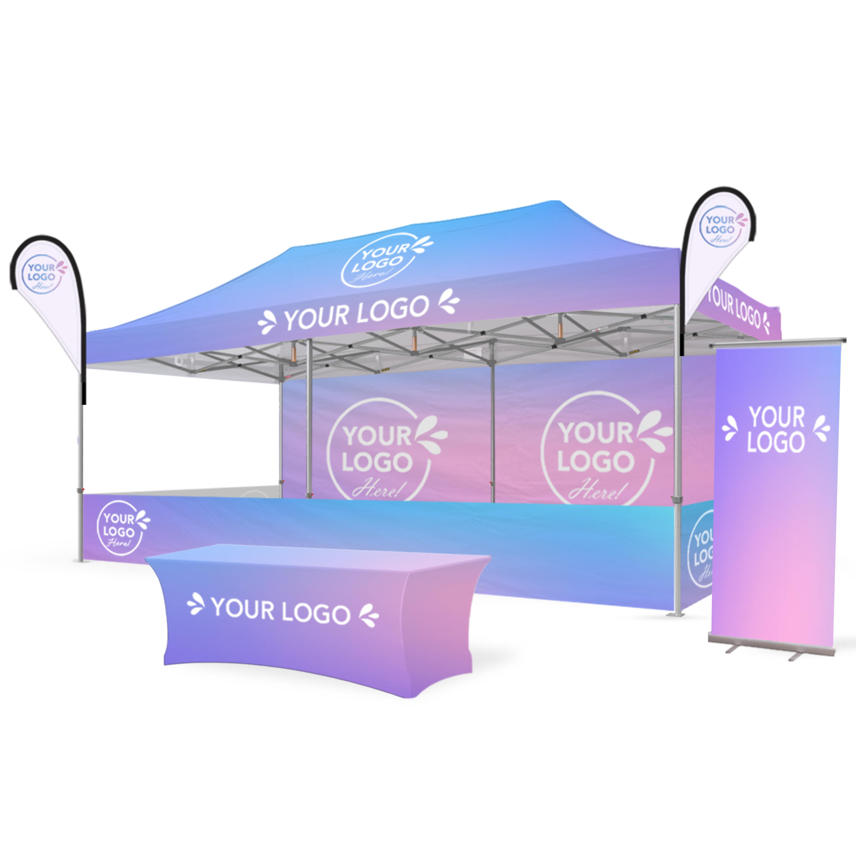 3m x 6m Printed Folding Marquee | Custom Elite Package