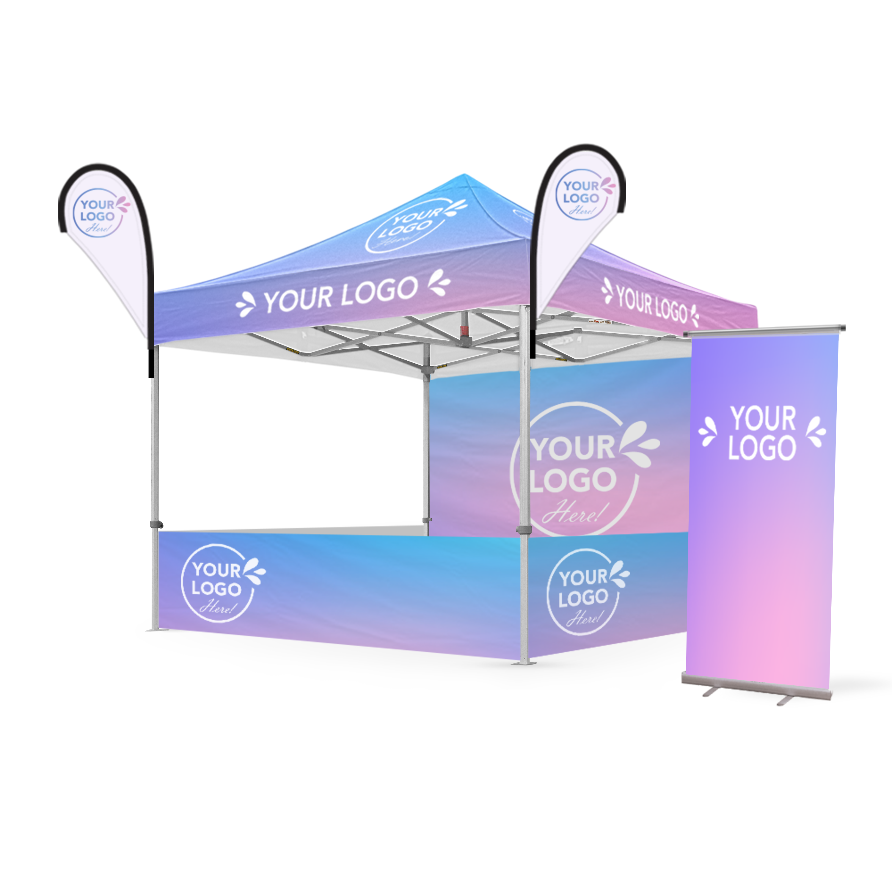 3m x 3m Printed Folding Marquee | Complete Event Package