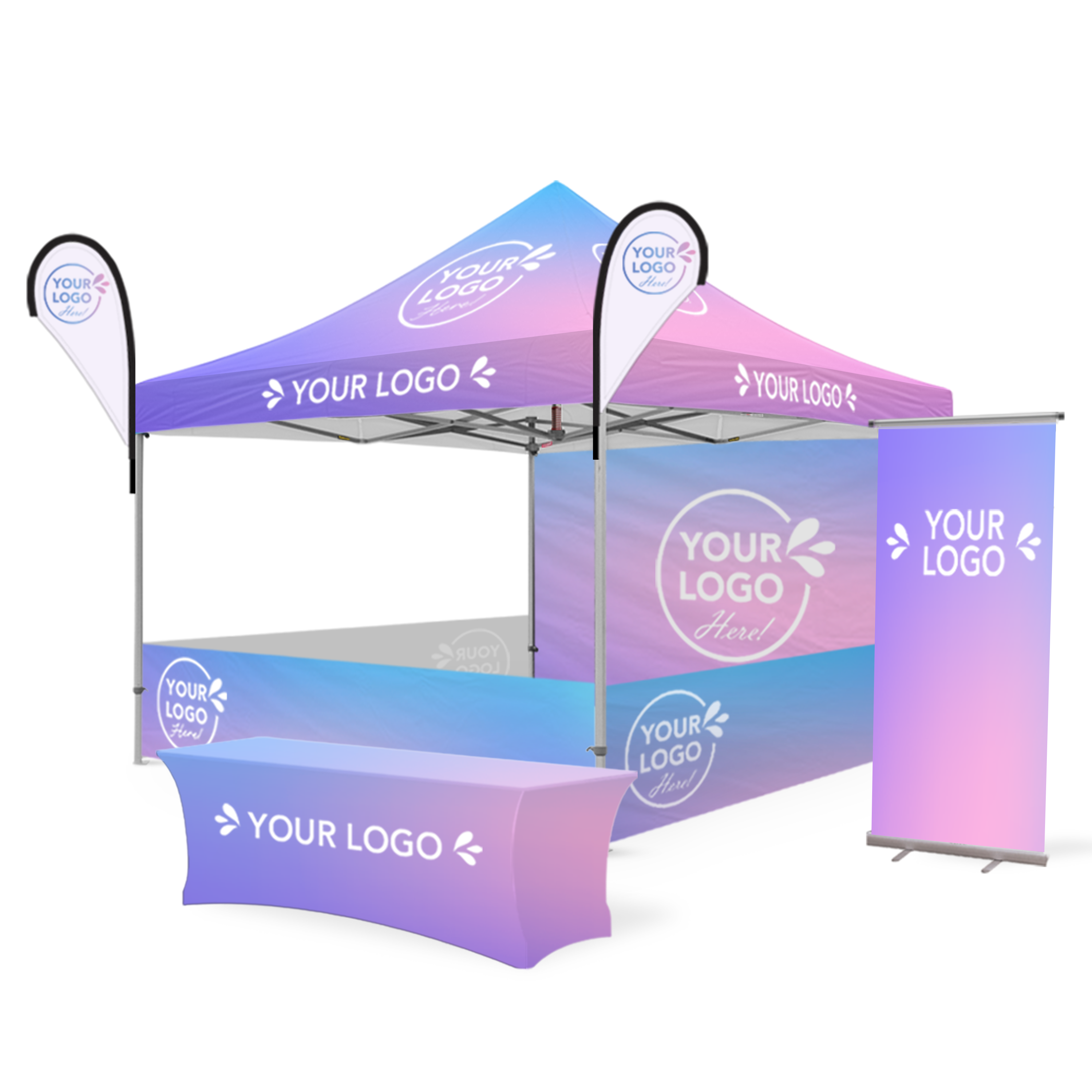 4m x 4m Printed Folding Marquee | Custom Elite Package