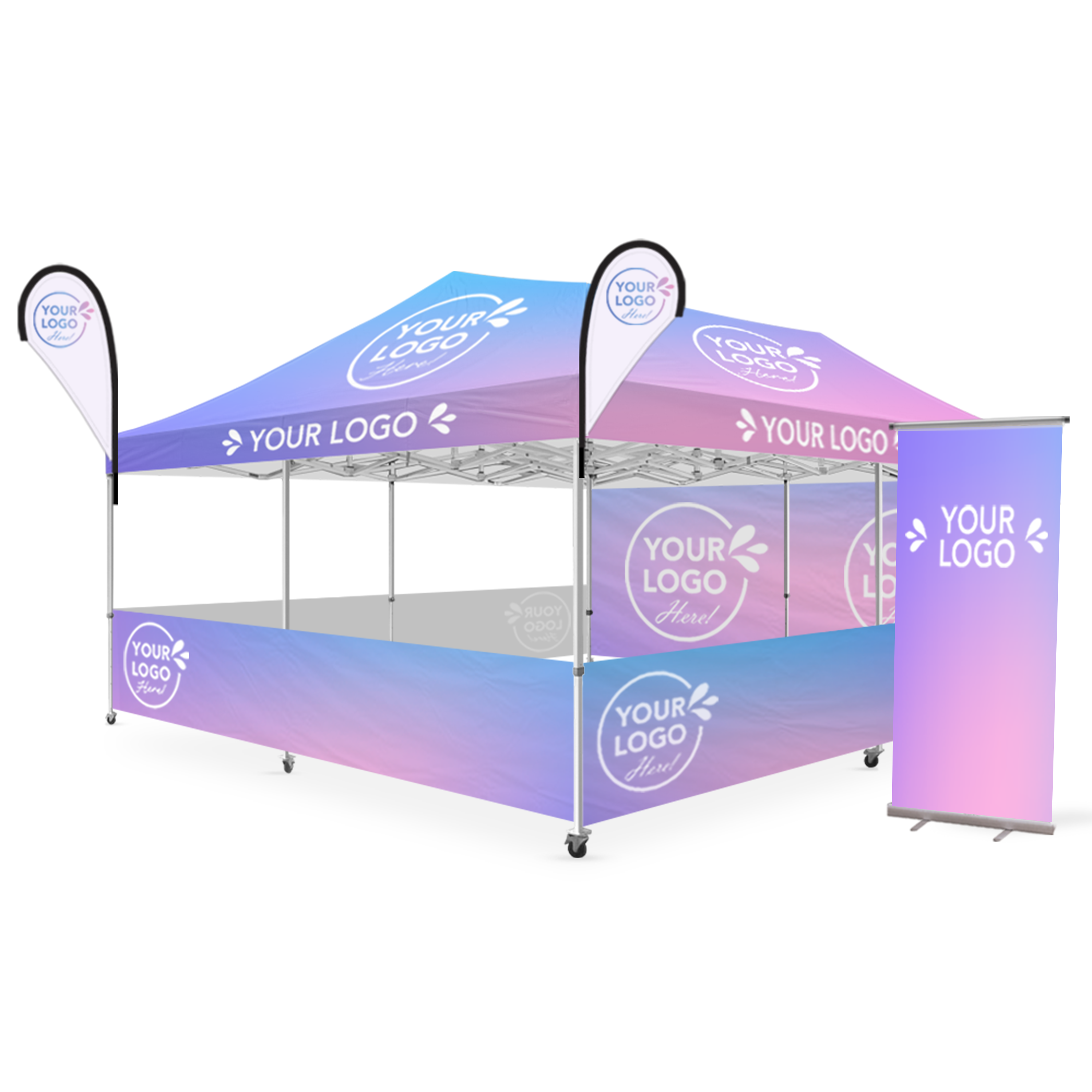 6m x 6m Printed Folding Marquee | Complete Event Package