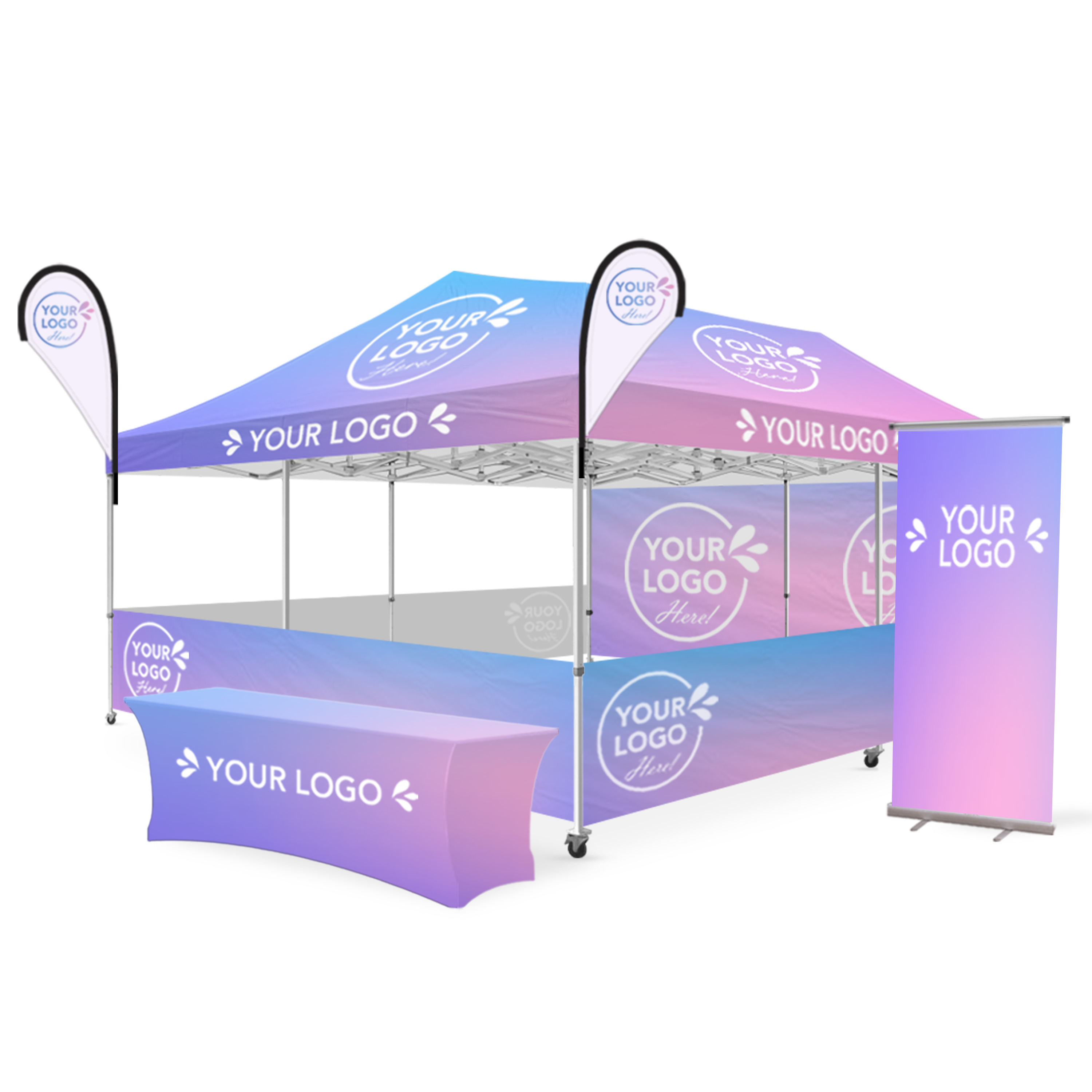 6m x 6m Printed Folding Marquee | Custom Elite Package