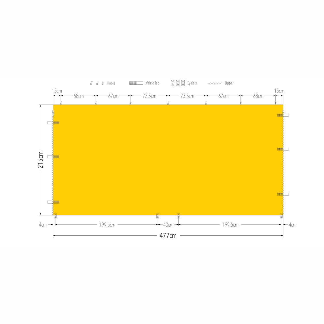 4.5m Marquee Full Wall | Marquee Accessory