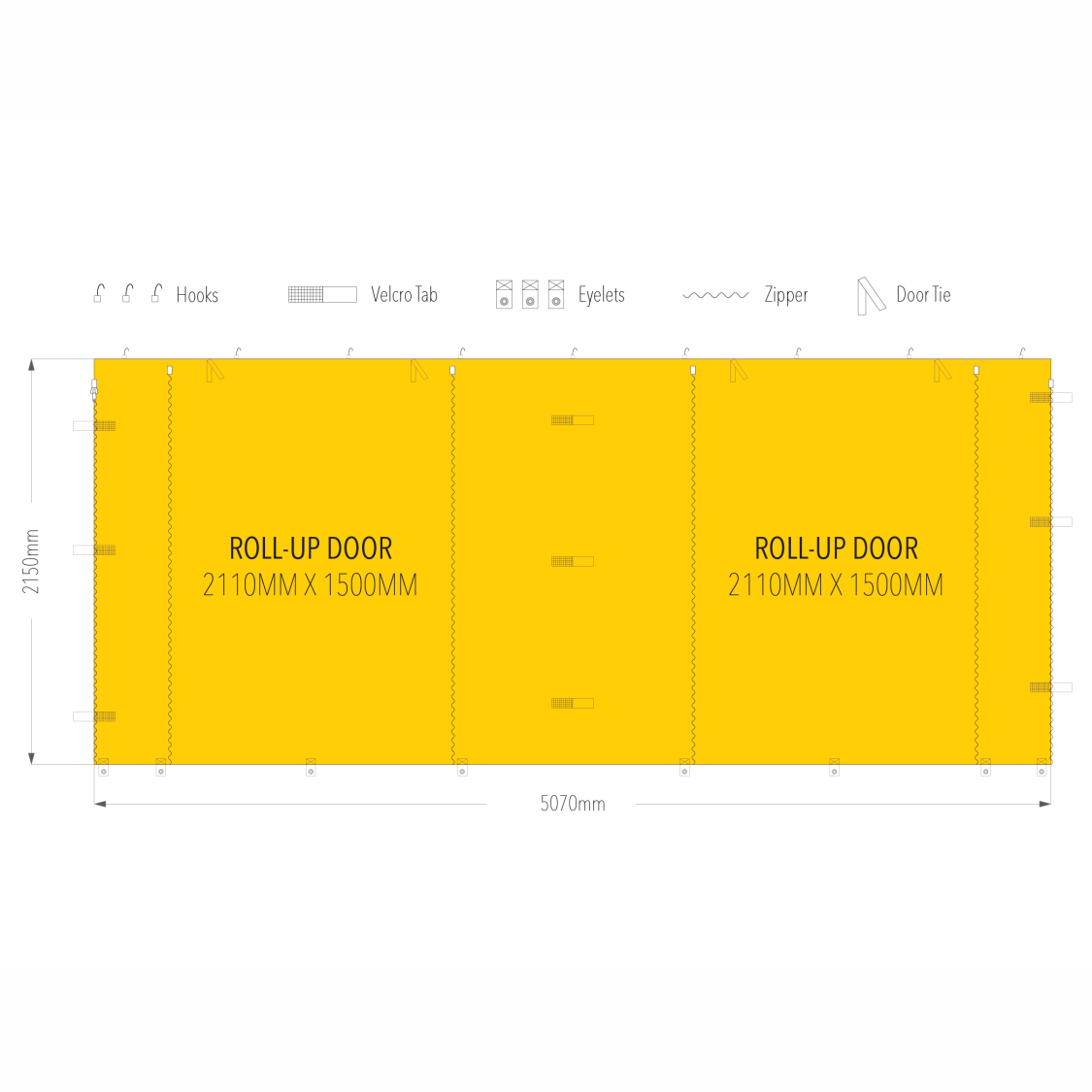 5m Marquee Door Wall | Marquee Accessory