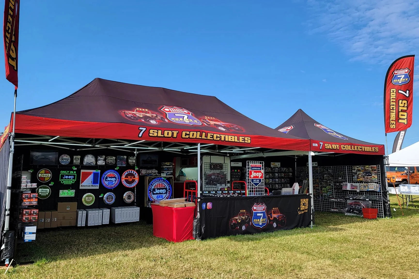Where can I find affordable printed marquee packages for my business's outdoor events, and what customization options are typically included?