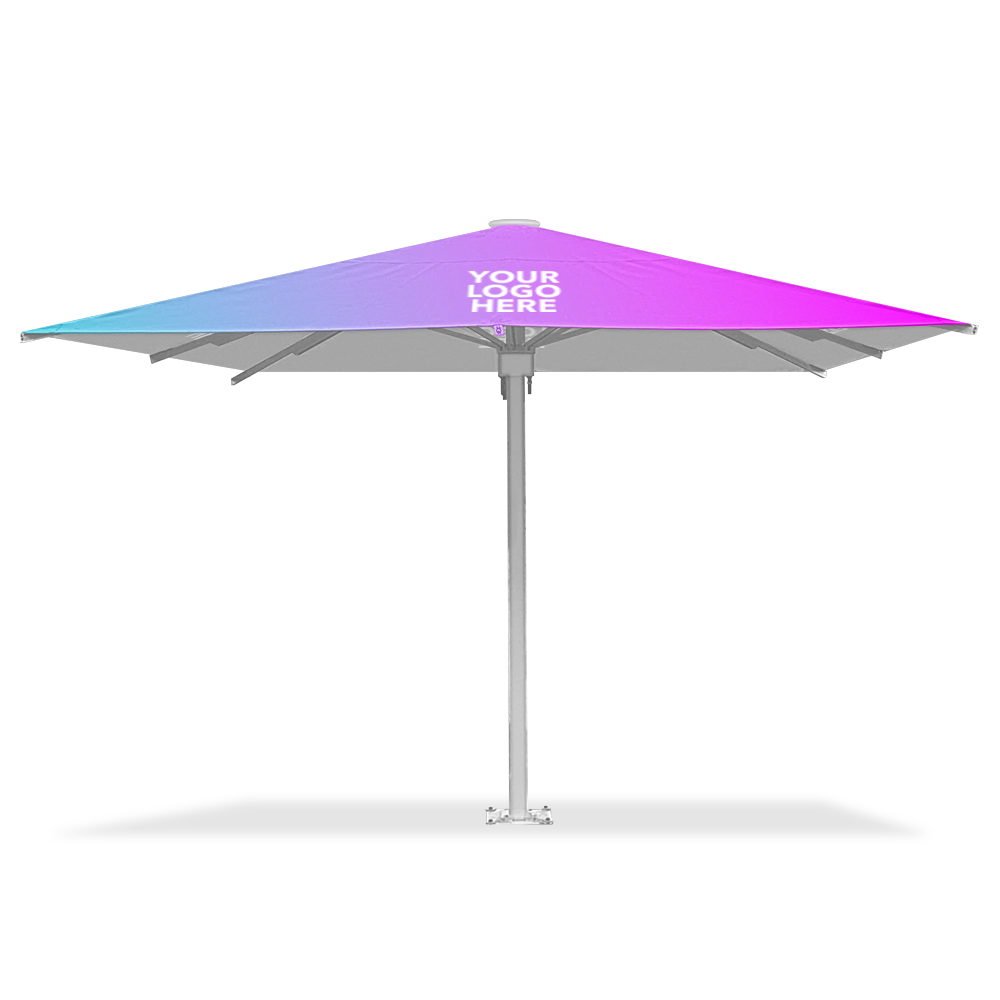 5m x 5m Custom Printed Spanish 100 Series Square | Umbrellas