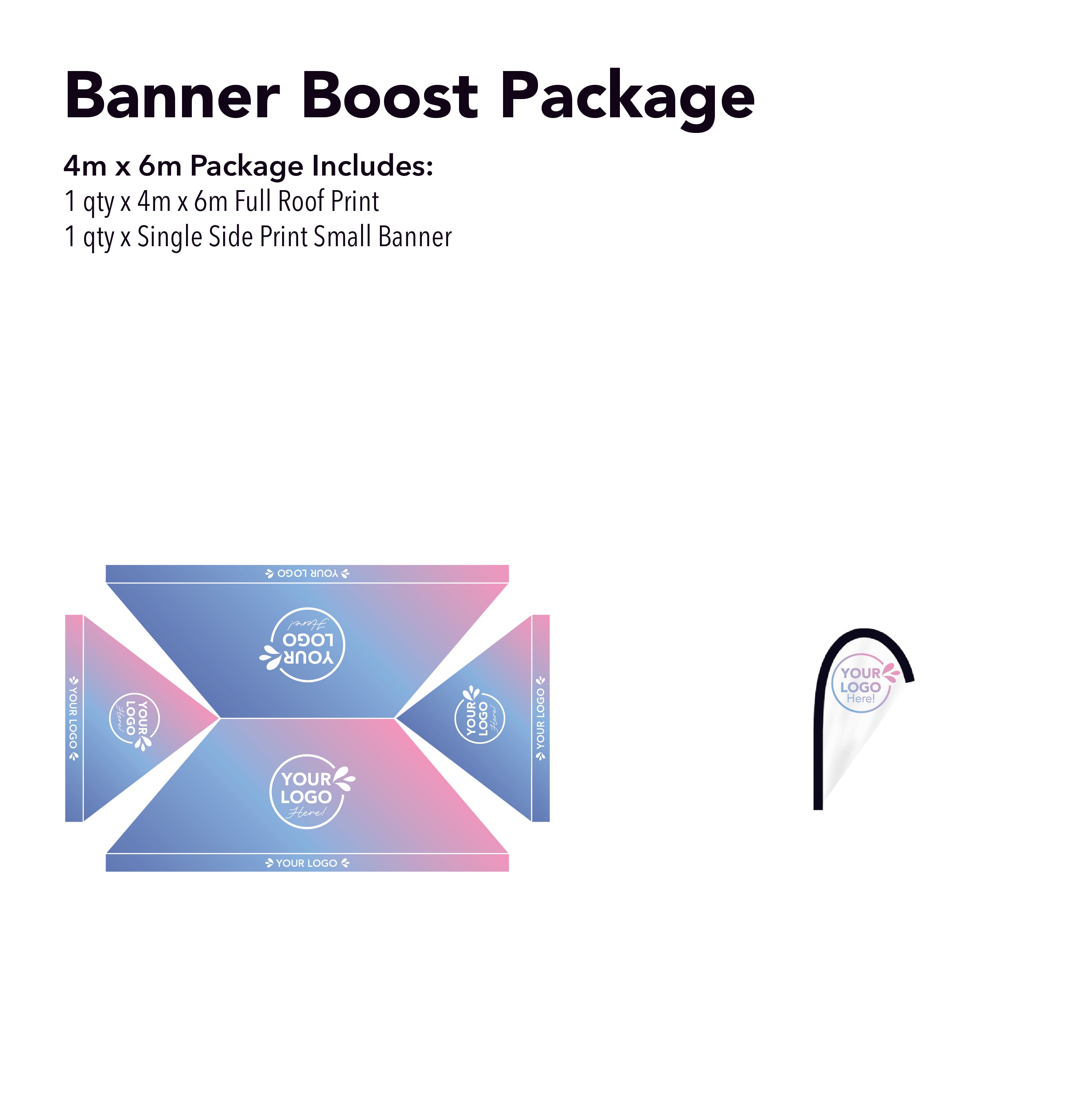 4m x 6m Printed Folding Marquee | Banner Boost Package