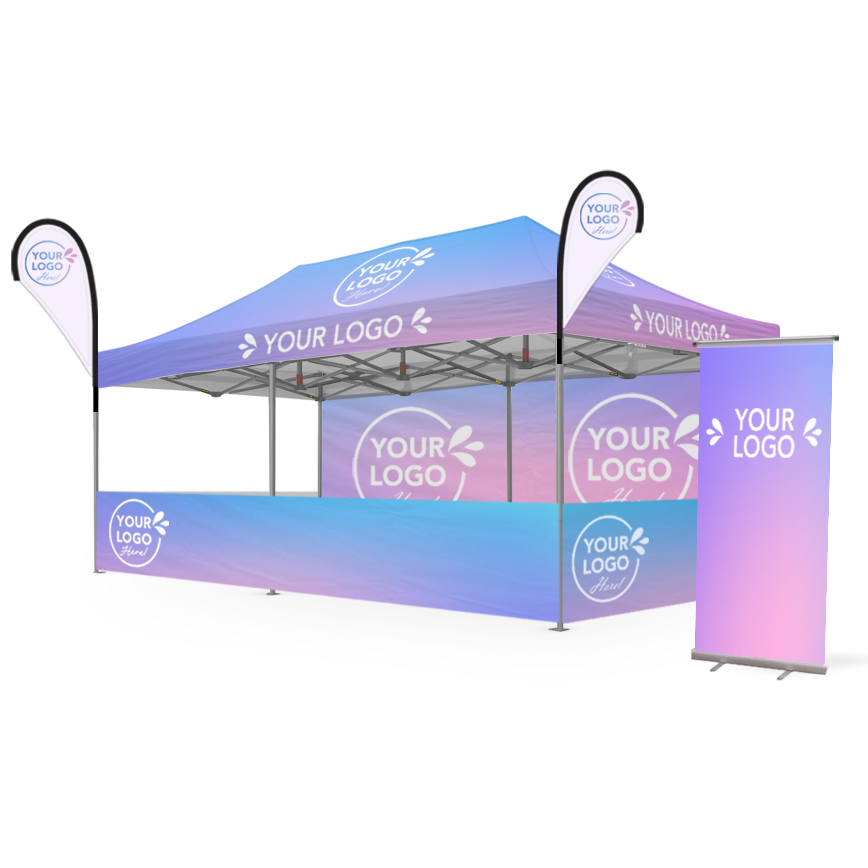 3m x 6m Printed Folding Marquee | Complete Event Package