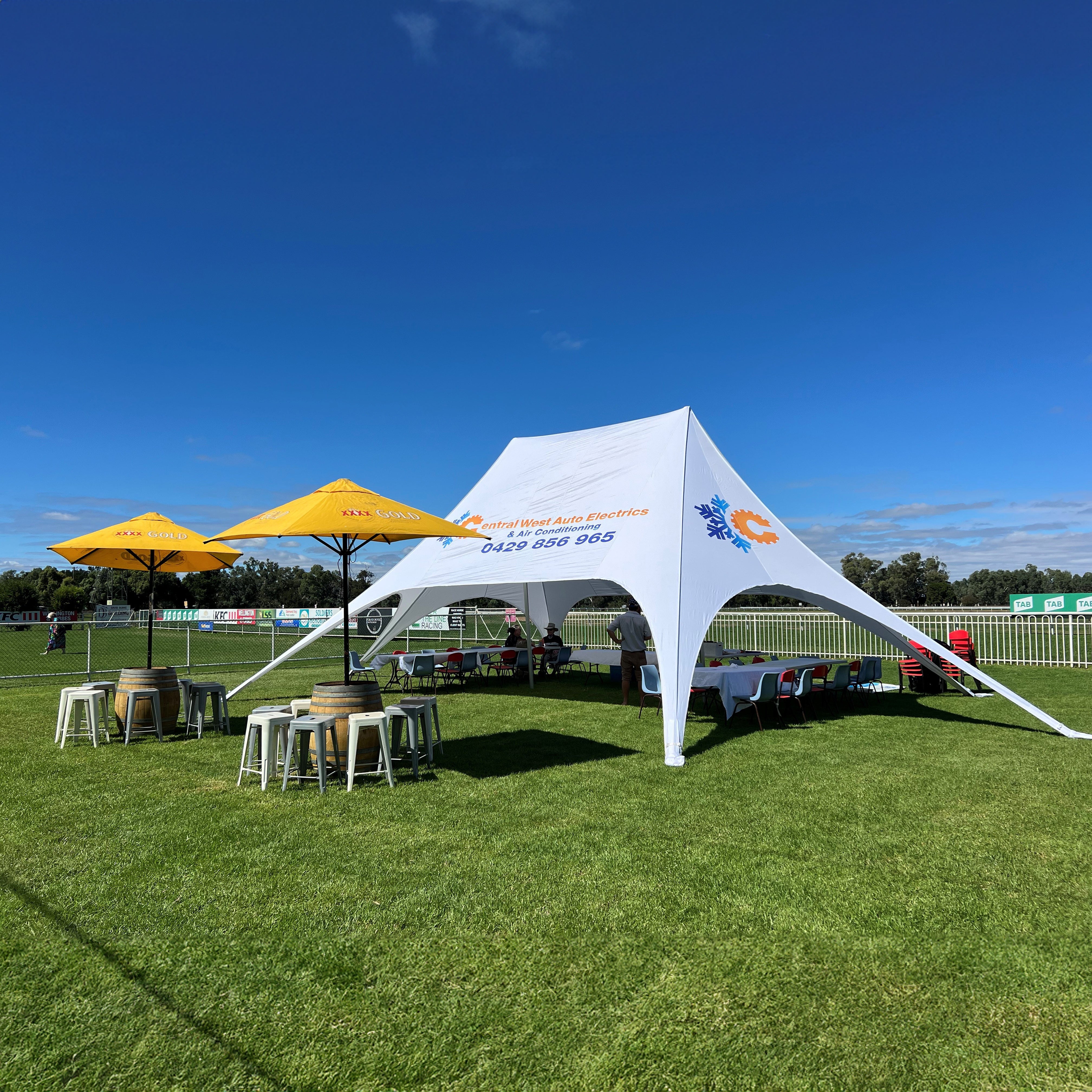 16.5m x 10.5m Double Pole Custom Star Shade | Star Tents