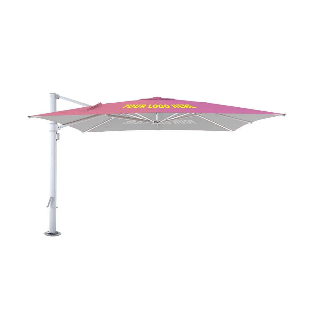 3.5m x 3.5m Custom Printed Granada 120 Cantilever Square | Umbrellas