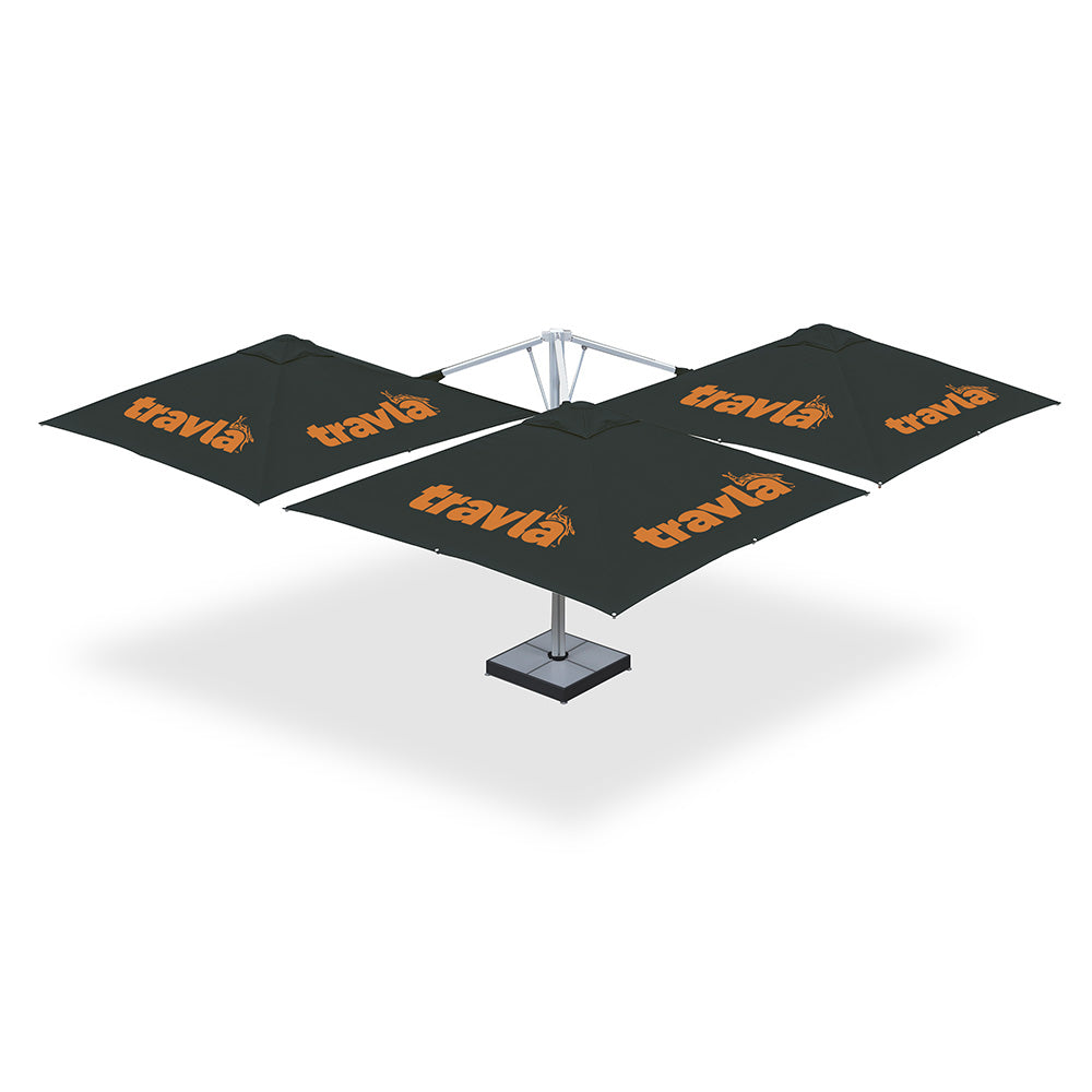 3m x 3m Custom Printed Montilla 110 Cantilever | Umbrellas