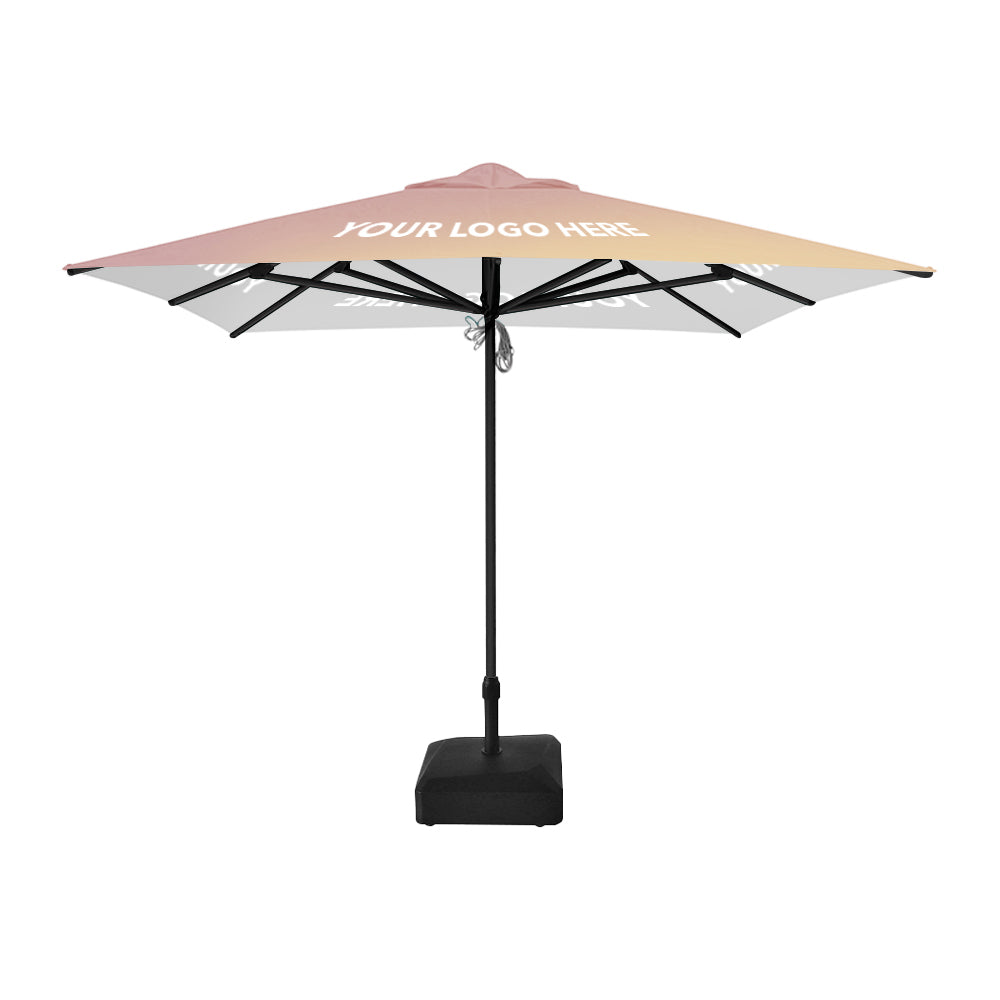 3m x 3m Custom Printed Saville Square | Umbrellas