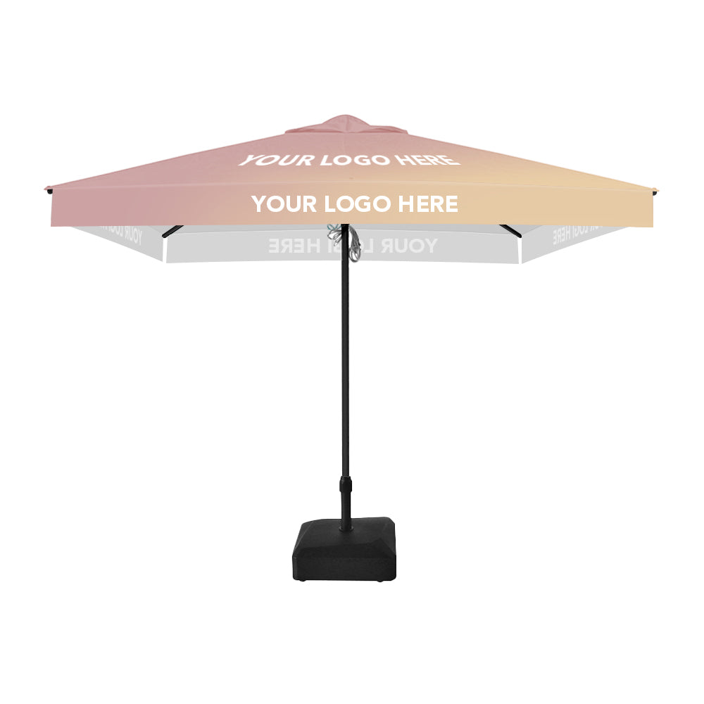 3m x 3m Custom Printed Saville Square | Umbrellas