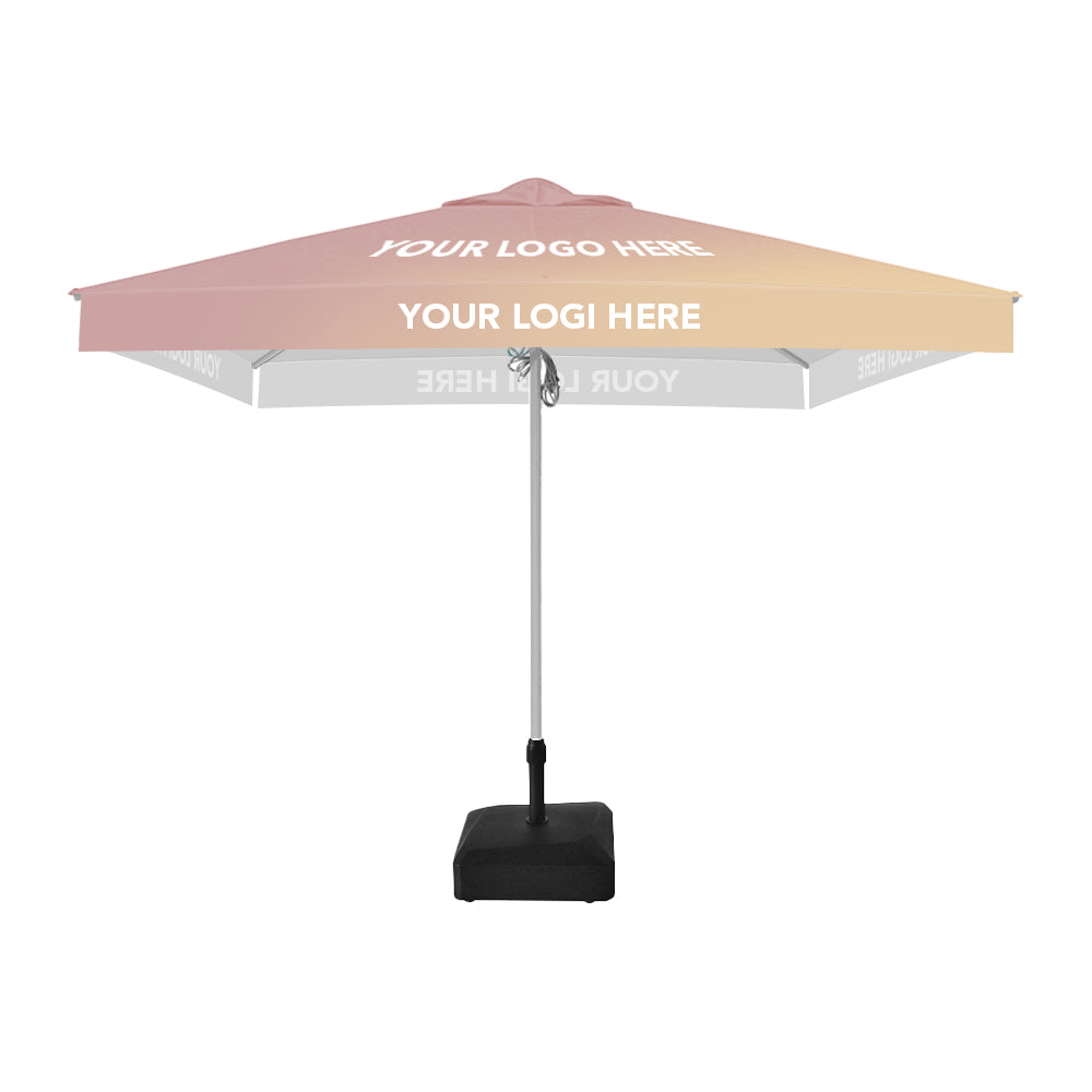 3m x 3m Custom Printed Saville Square | Umbrellas