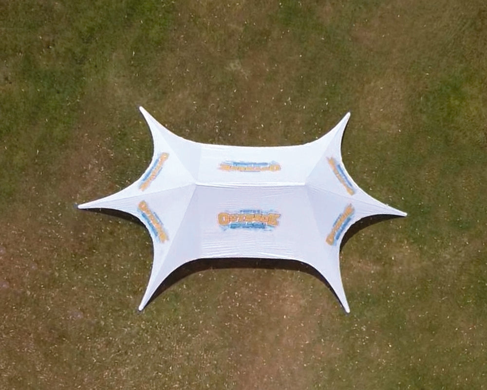 16.5m x 10.5m Double Pole Custom Star Shade | Star Tents