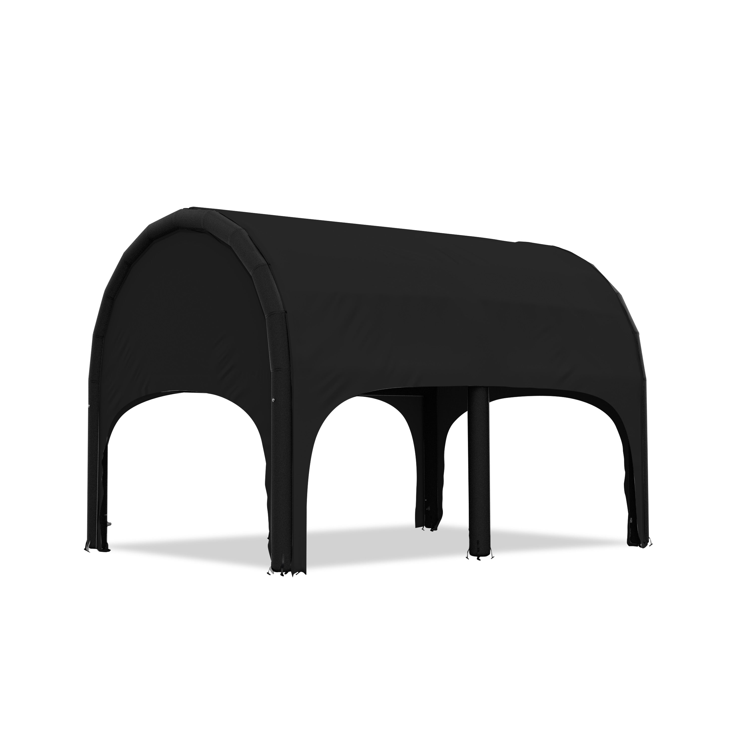 5m polaris high pressure inflatable tent with a black roof and black inflatable frame