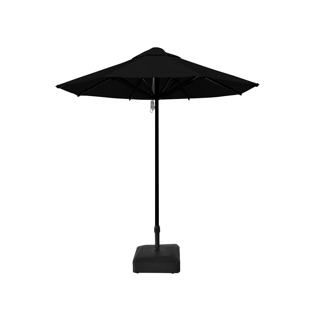 2.5m dia. Saville Octagonal Umbrellas with Black Roof, Black Frame, and 45kg Water Weight