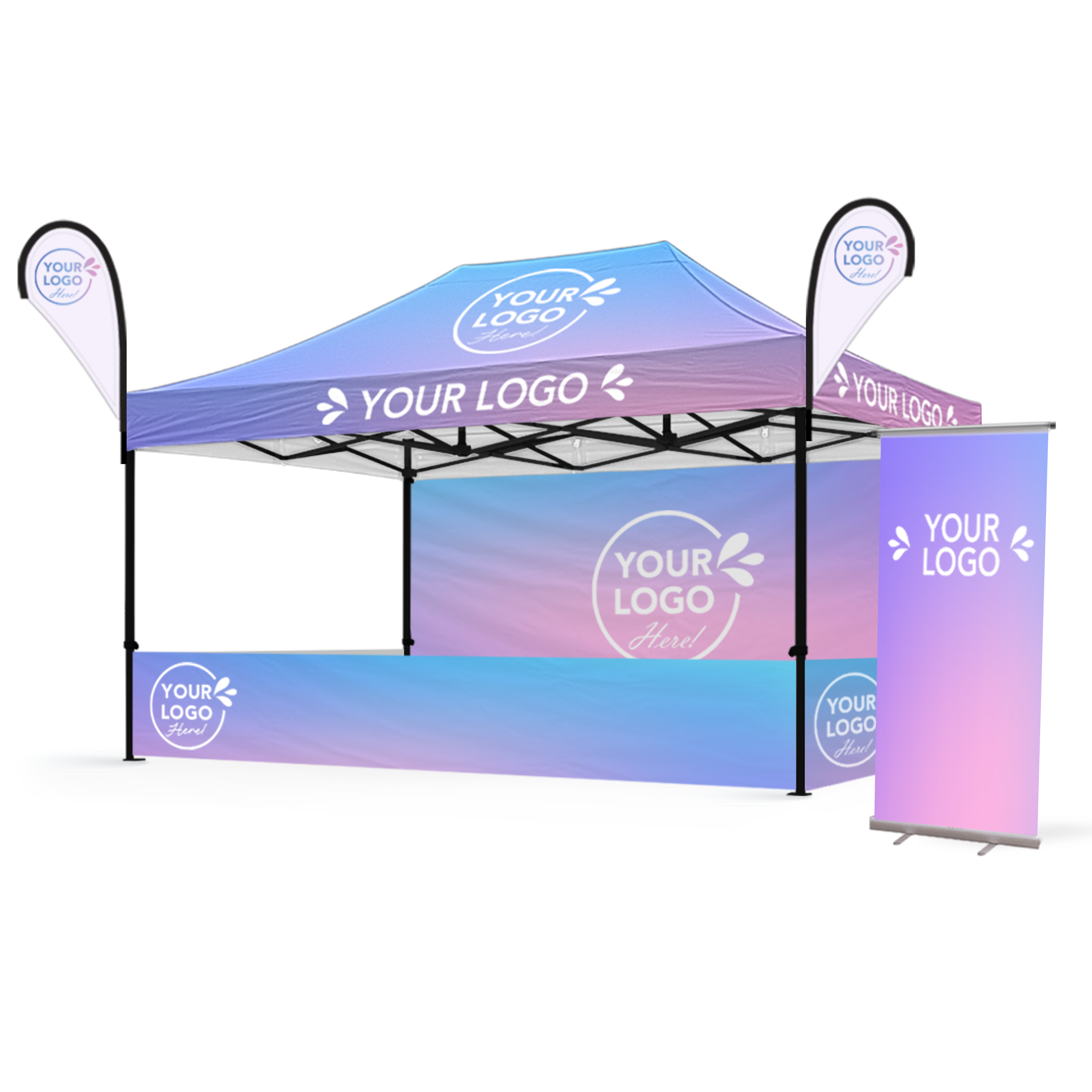 3m x 4.5m Printed Folding Marquee | Complete Event Package