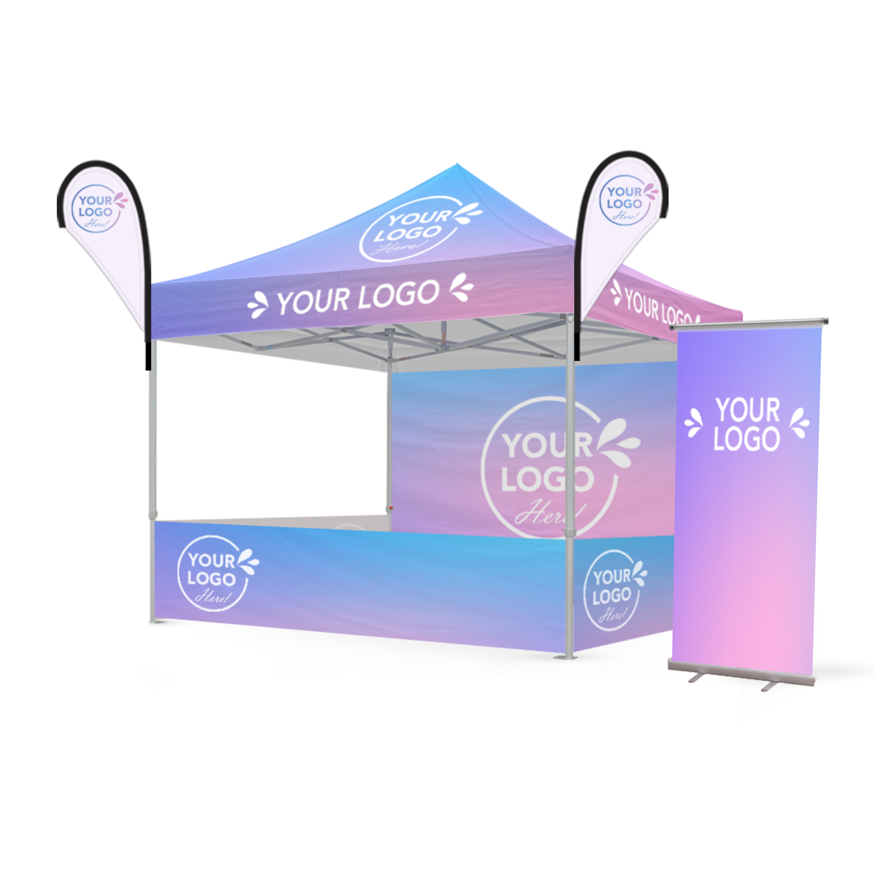 3m x 3m Printed Folding Marquee | Complete Event Package
