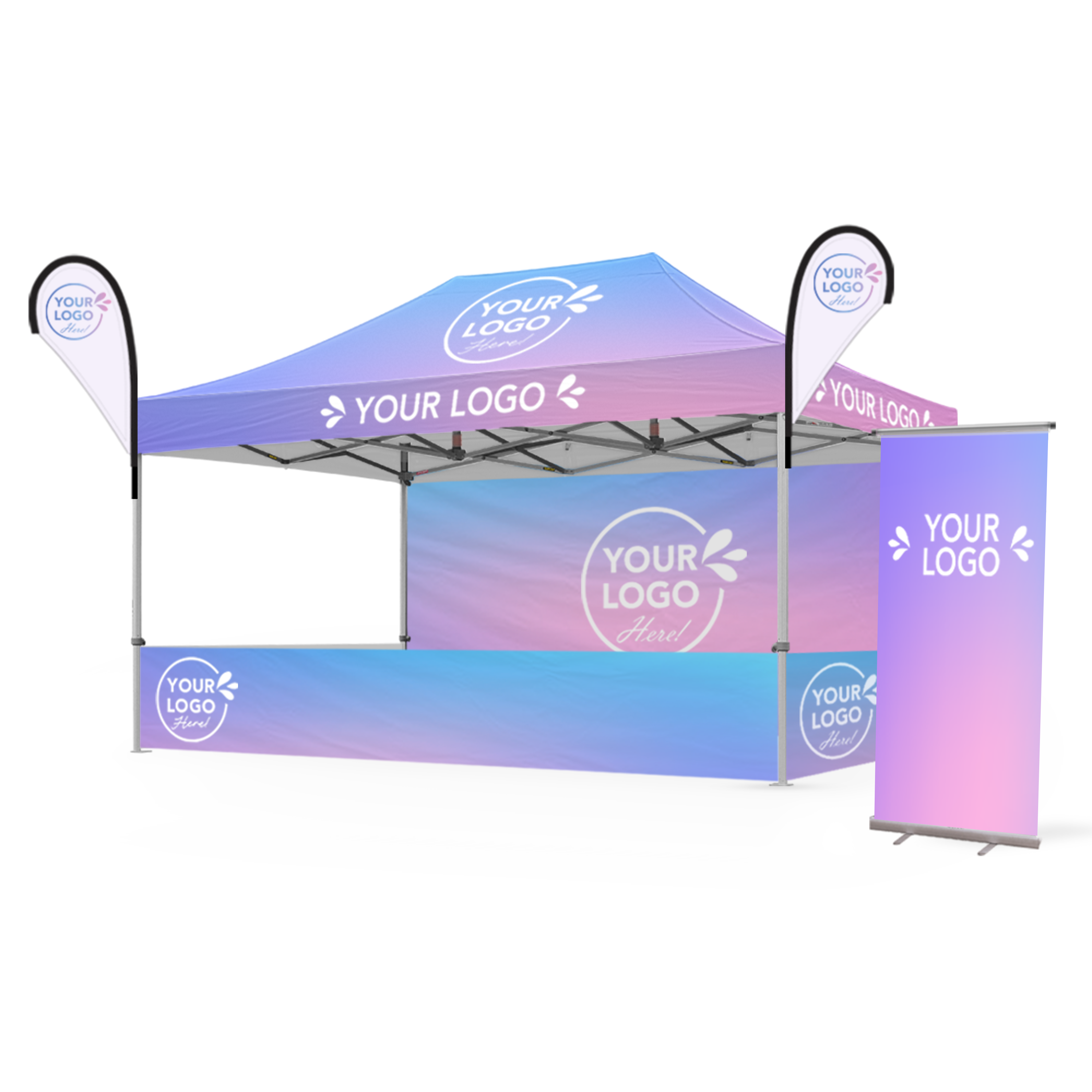3m x 4.5m Printed Folding Marquee | Complete Event Package