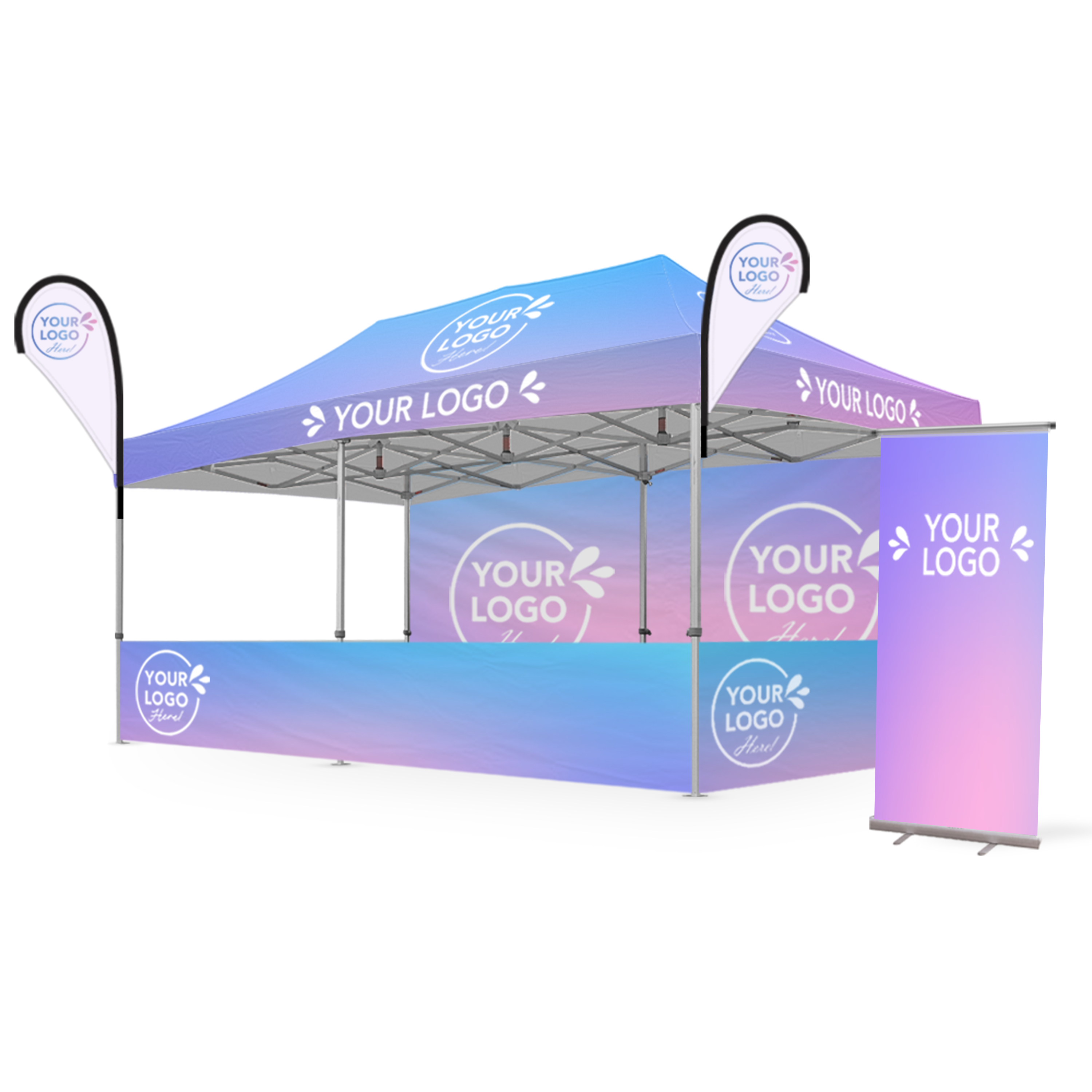 3m x 6m Printed Folding Marquee | Complete Event Package