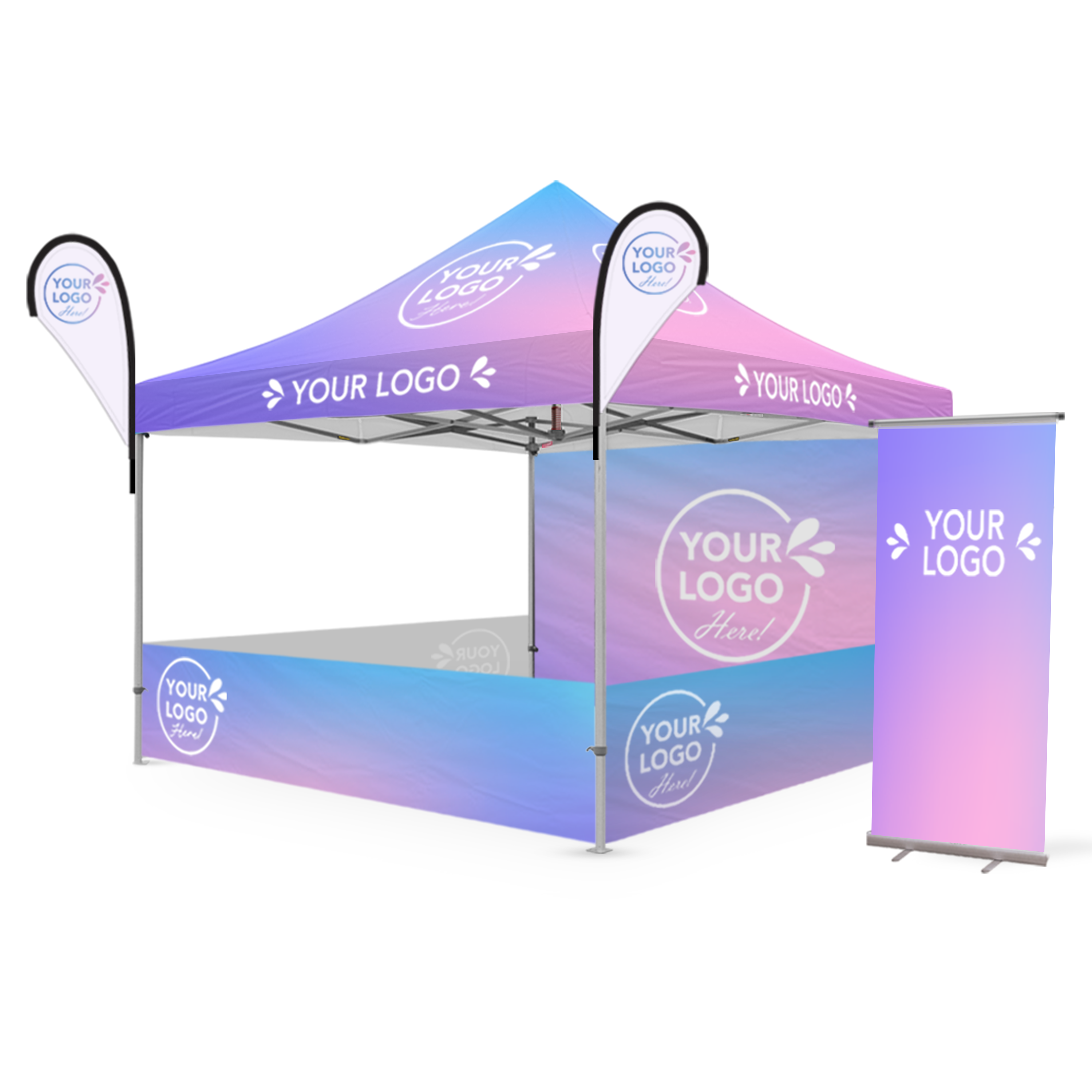 4m x 4m Printed Folding Marquee | Complete Event Package