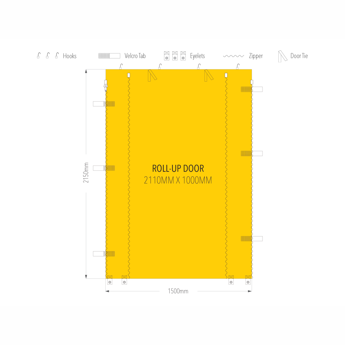 1.5m Marquee Door Wall | Marquee Accessory