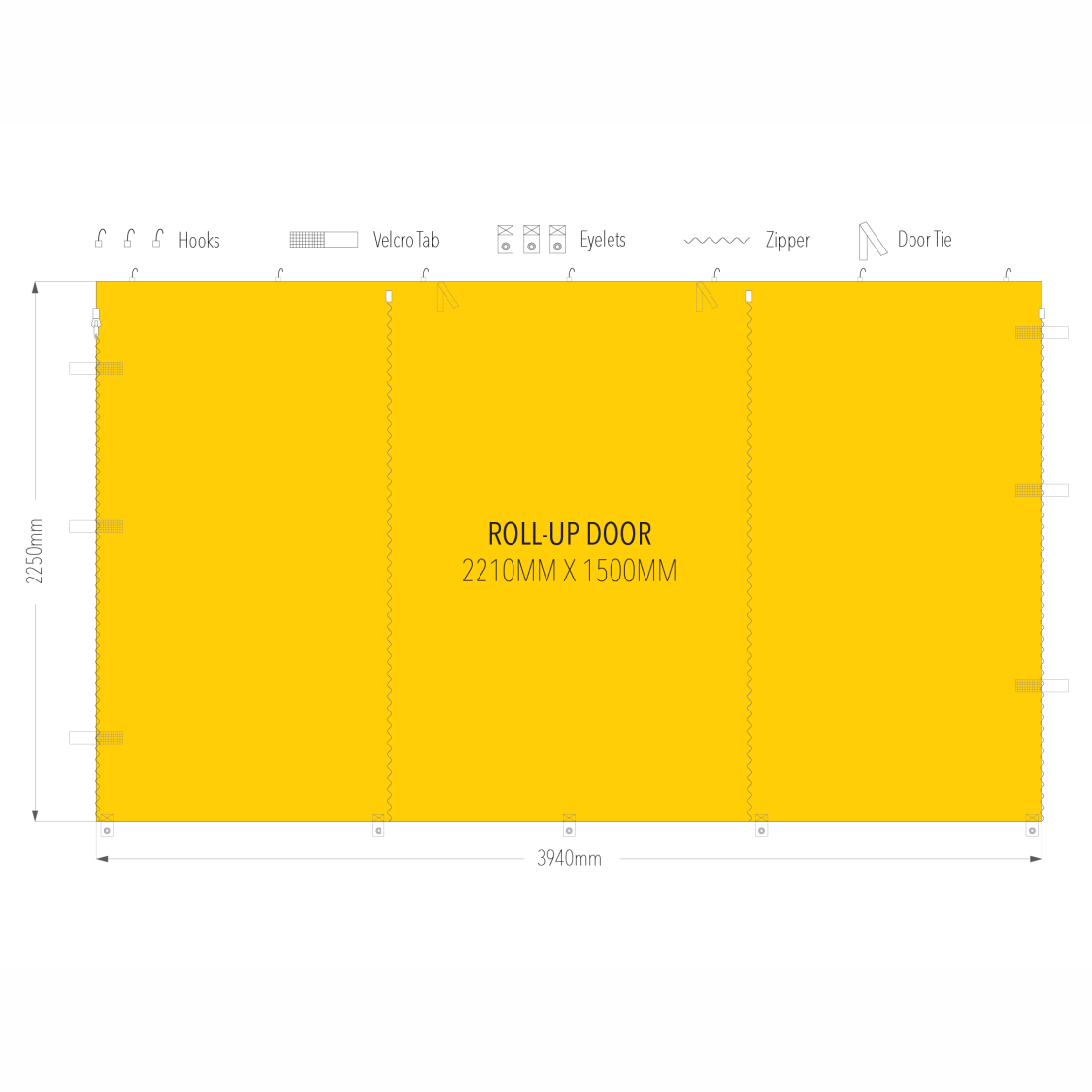 4m Marquee Door Wall | Marquee Accessory