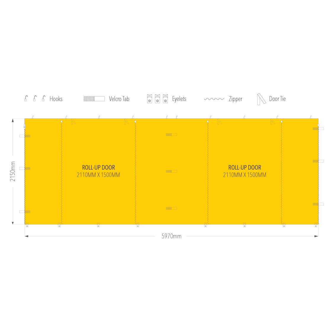 6m Marquee Door Wall | Marquee Accessory