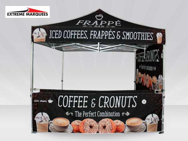 Iced coffee portable gazebo with printing