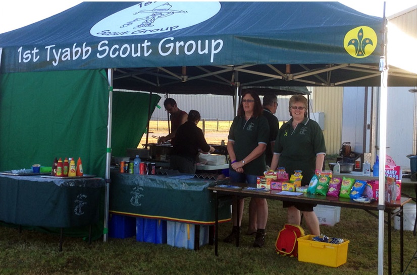 custom branded sports gazebos marquee for 1st Tyabb scout group 