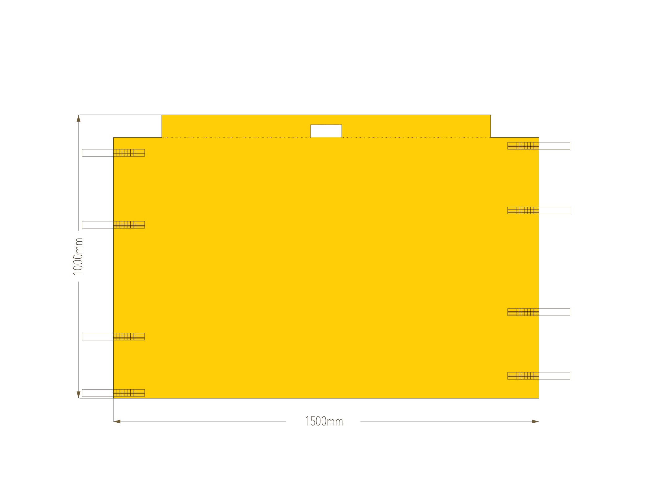 1.5m half wall diagram
