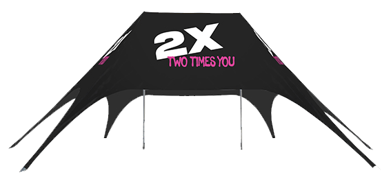 Printed Double Pole Star Tents