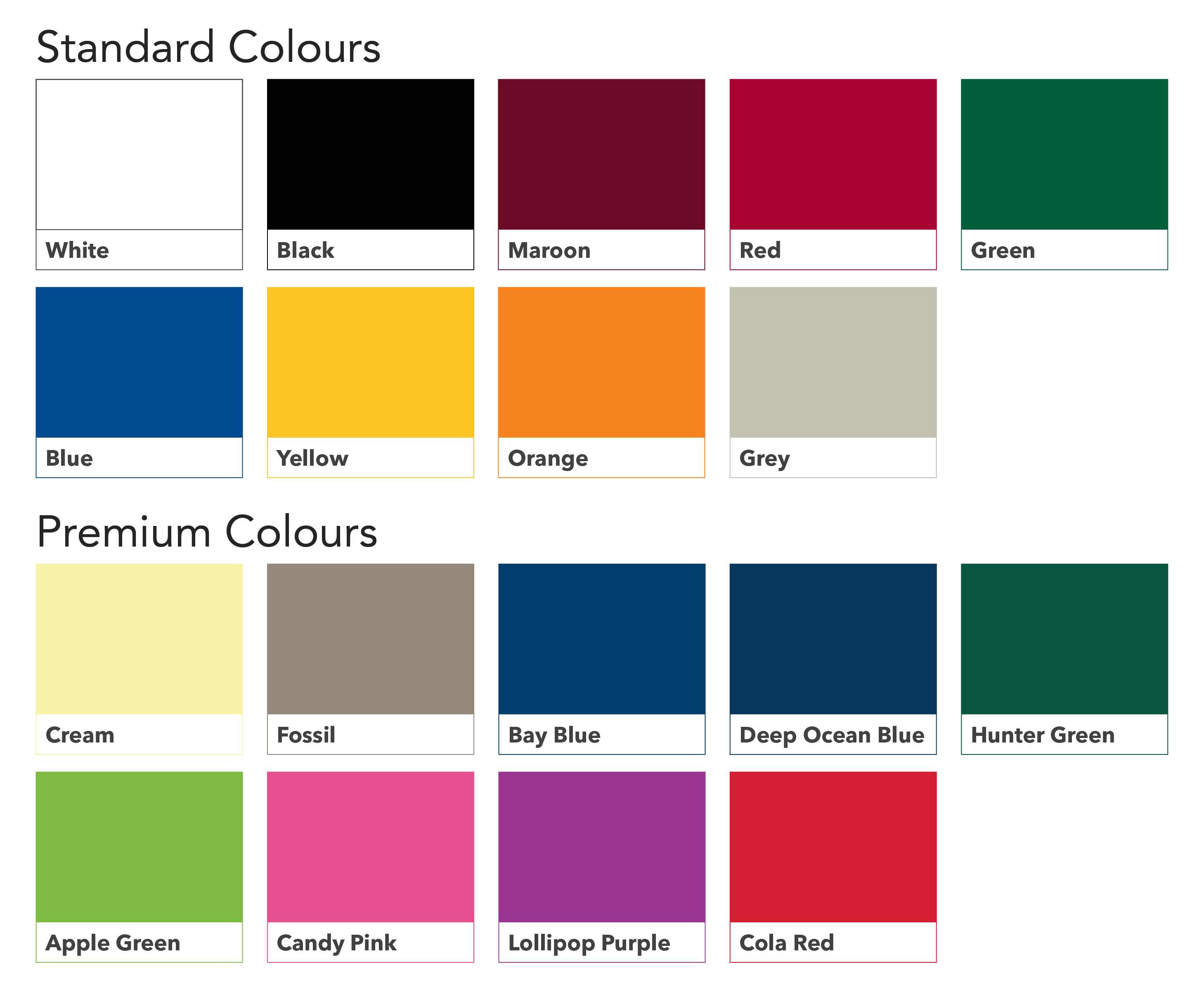 fabric colours 500d pvc